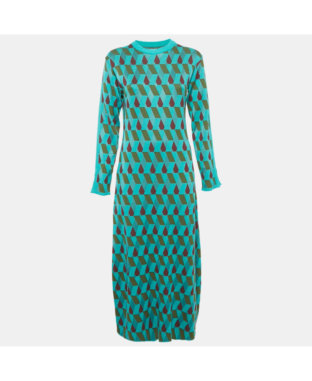 Pre-Owned La DoubleJ Women’s Green Jacquard Dress Pre-Owned La DoubleJ Women’s Green Jacquard Dress