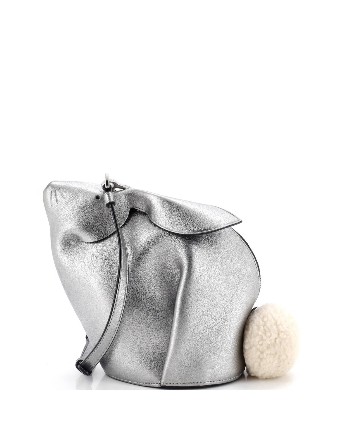 Pre-Owned Loewe Mini Rabbit Crossbody Bag Leather – Silver