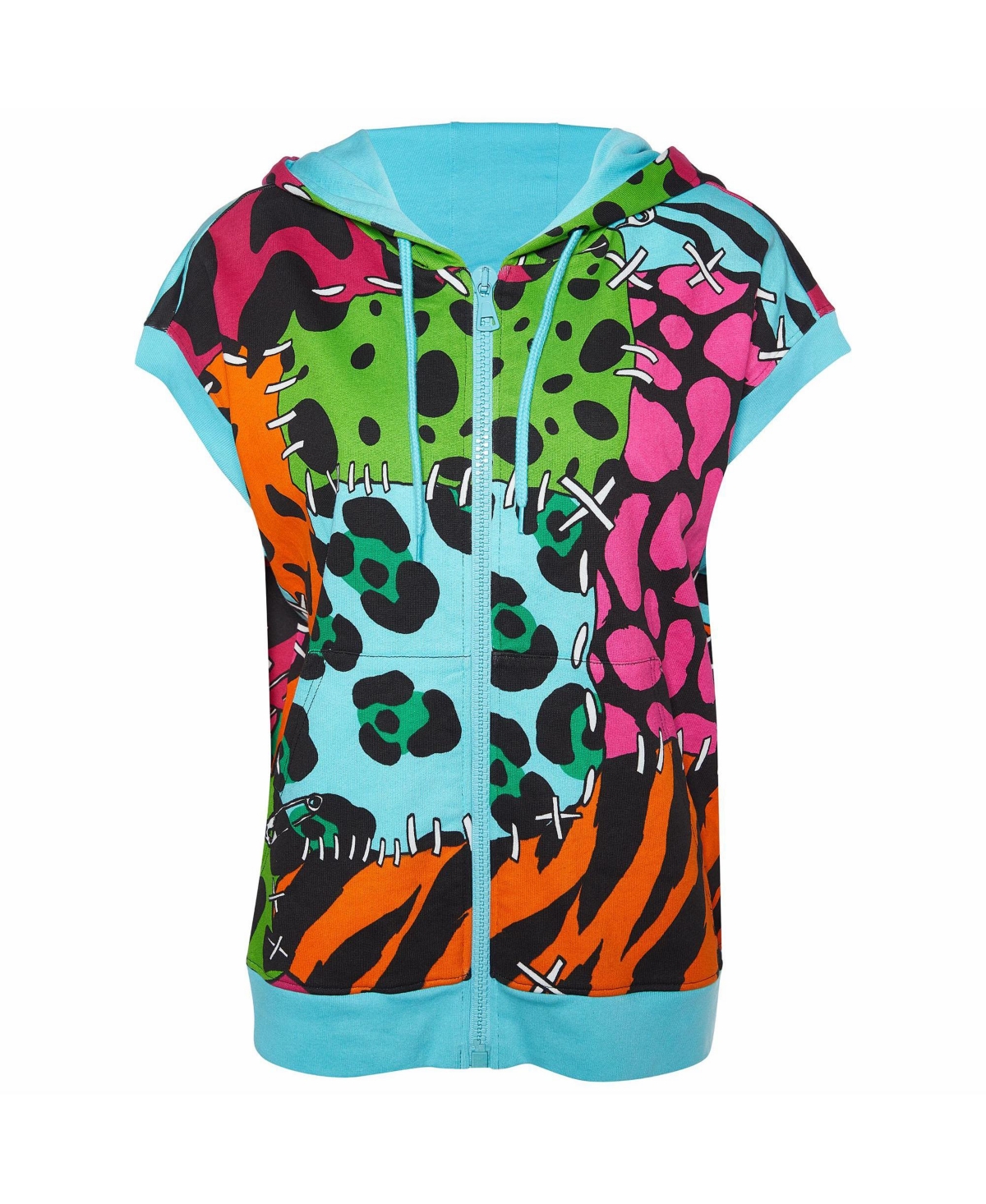 Pre-Owned Moschino Women’s Printed Cotton Knit Sleeveless Hoodie