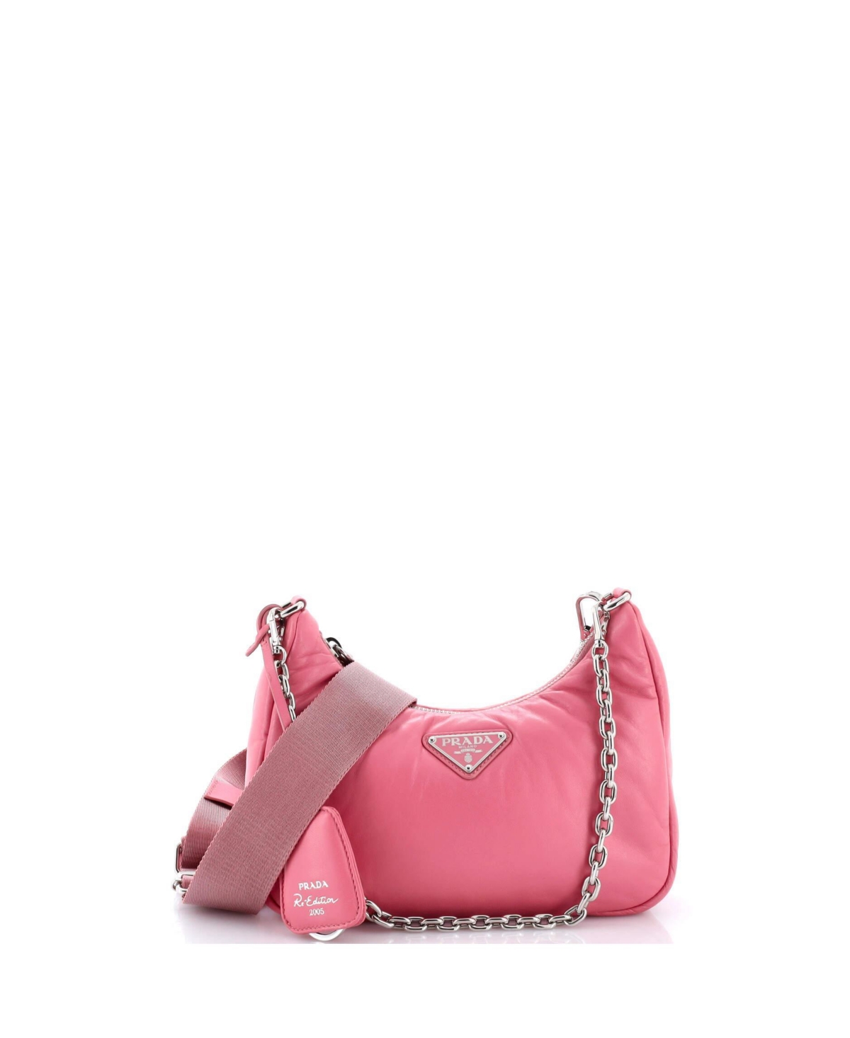 Pre-Owned Prada Small Re-Edition 2005 Shoulder Bag Nappa Leather – Pink Pre-Owned Prada Small Re-Edition 2005 Shoulder Bag Nappa Leather – Pink