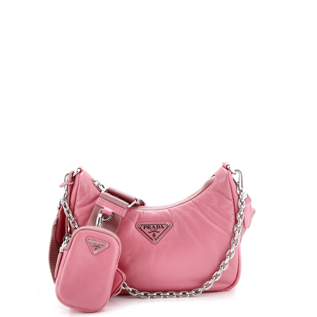 Pre-Owned Prada Small Re-Edition 2005 Shoulder Bag Nappa Leather – Pink Pre-Owned Prada Small Re-Edition 2005 Shoulder Bag Nappa Leather – Pink
