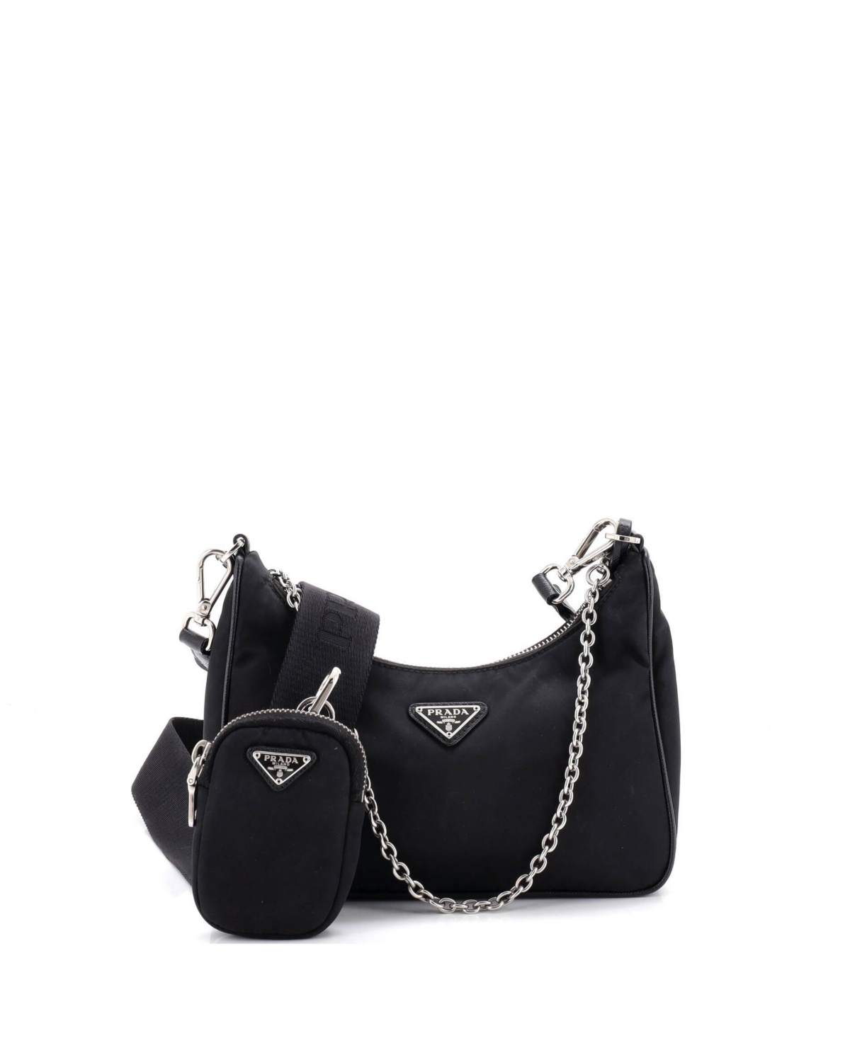 Pre-Owned Prada Small Re-Edition 2005 Shoulder Bag Tessuto – Black Pre-Owned Prada Small Re-Edition 2005 Shoulder Bag Tessuto – Black