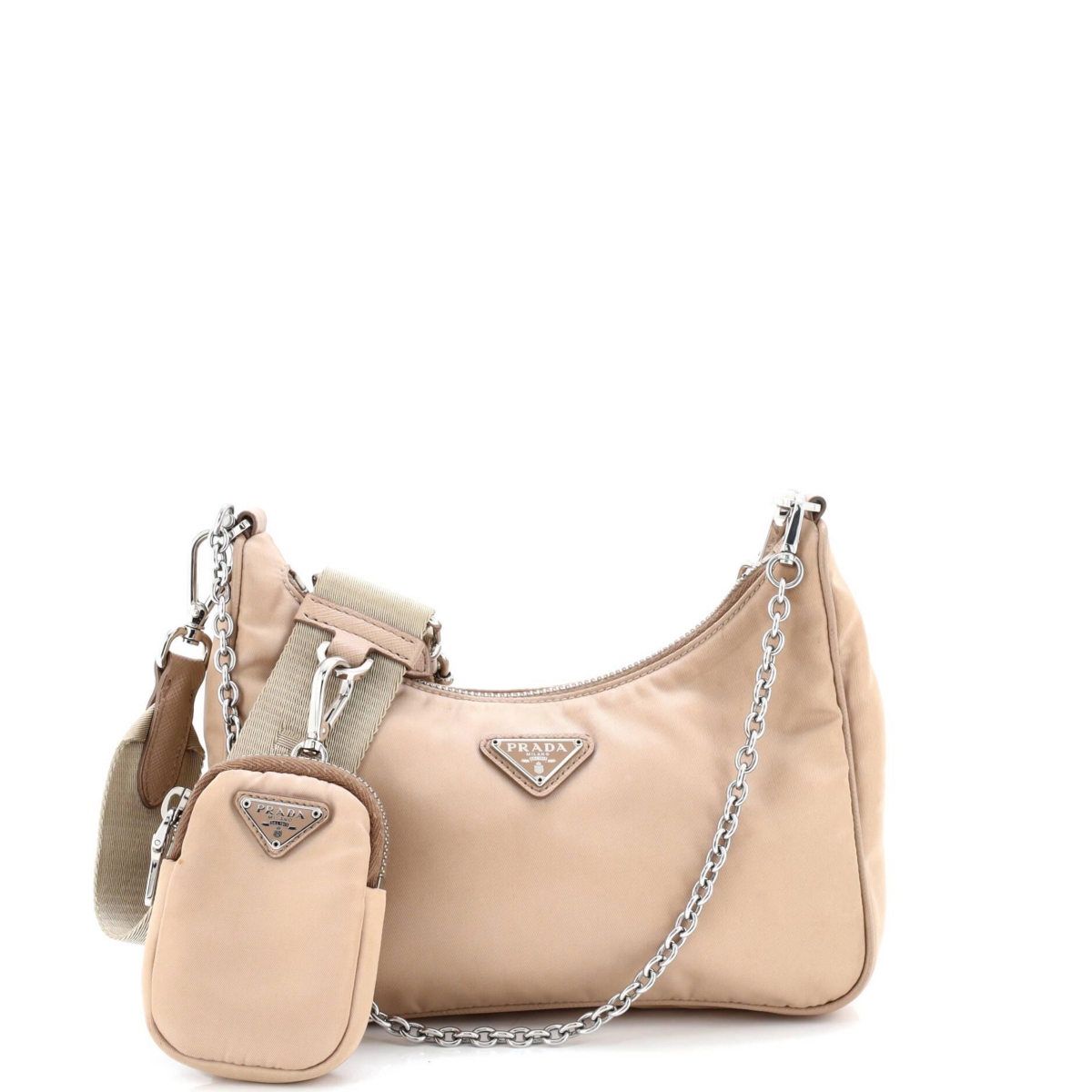 Pre-Owned Prada Small Re-Edition 2005 Shoulder Bag Tessuto – Natural Pre-Owned Prada Small Re-Edition 2005 Shoulder Bag Tessuto – Natural