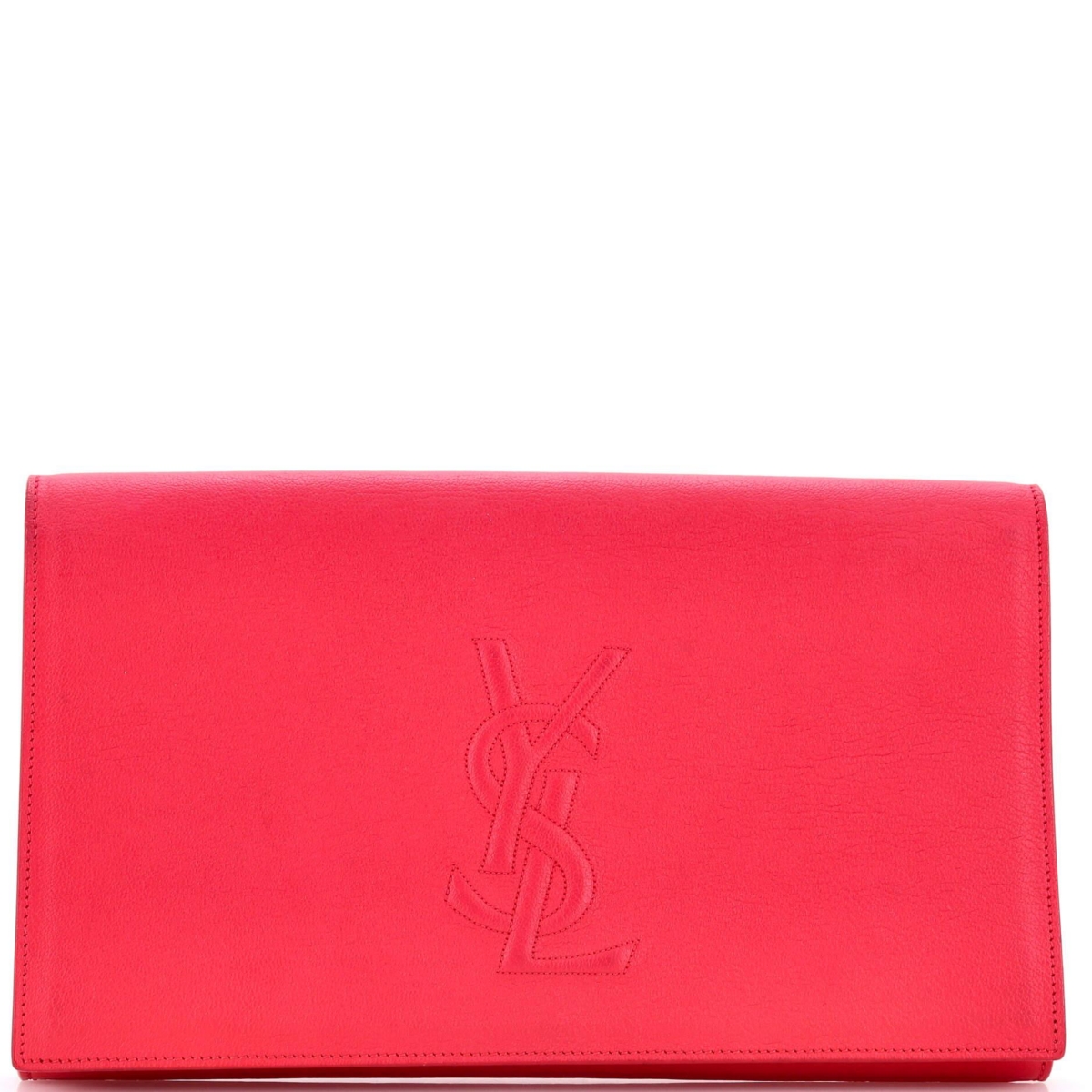 Pre-Owned Saint Laurent Large Belle de Jour Clutch Leather – Pink Pre-Owned Saint Laurent Large Belle de Jour Clutch Leather – Pink