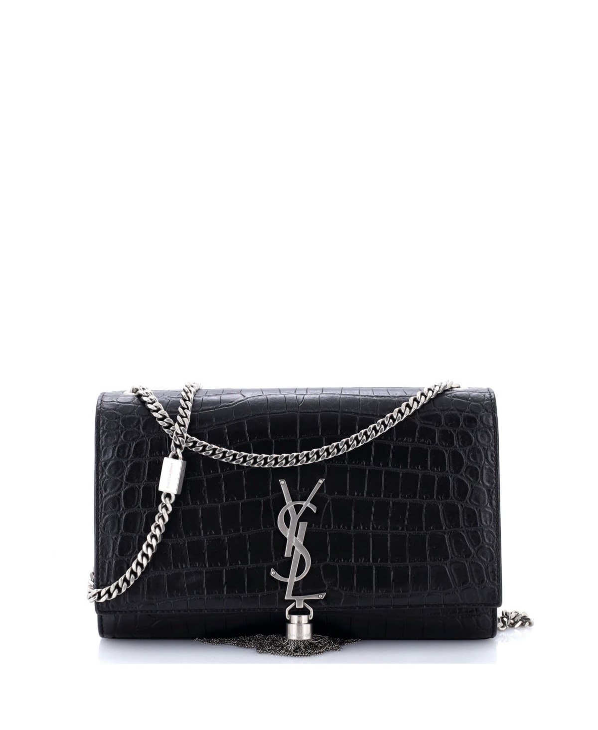 Pre-Owned Saint Laurent Medium Classic Monogram Tassel Crossbody Bag Embossed Leather – Black Pre-Owned Saint Laurent Medium Classic Monogram Tassel Crossbody Bag Embossed Leather – Black