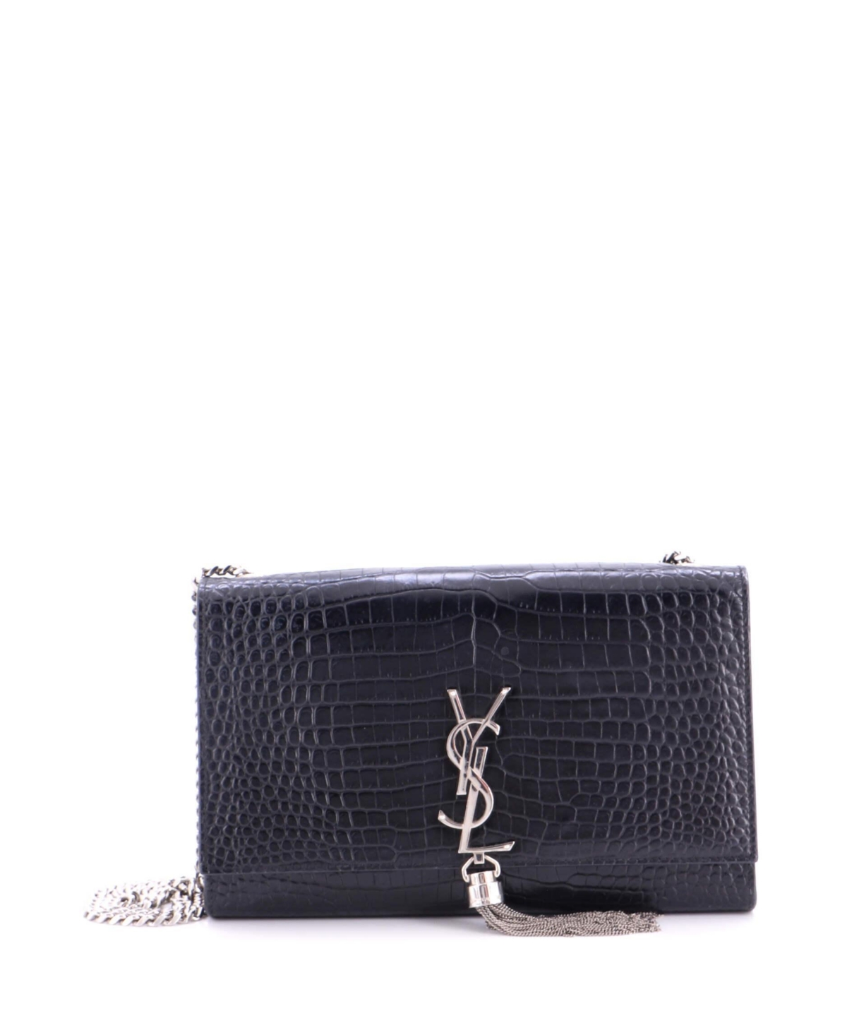 Pre-Owned Saint Laurent Medium Classic Monogram Tassel Crossbody Bag Embossed Leather – Black Pre-Owned Saint Laurent Medium Classic Monogram Tassel Crossbody Bag Embossed Leather – Black