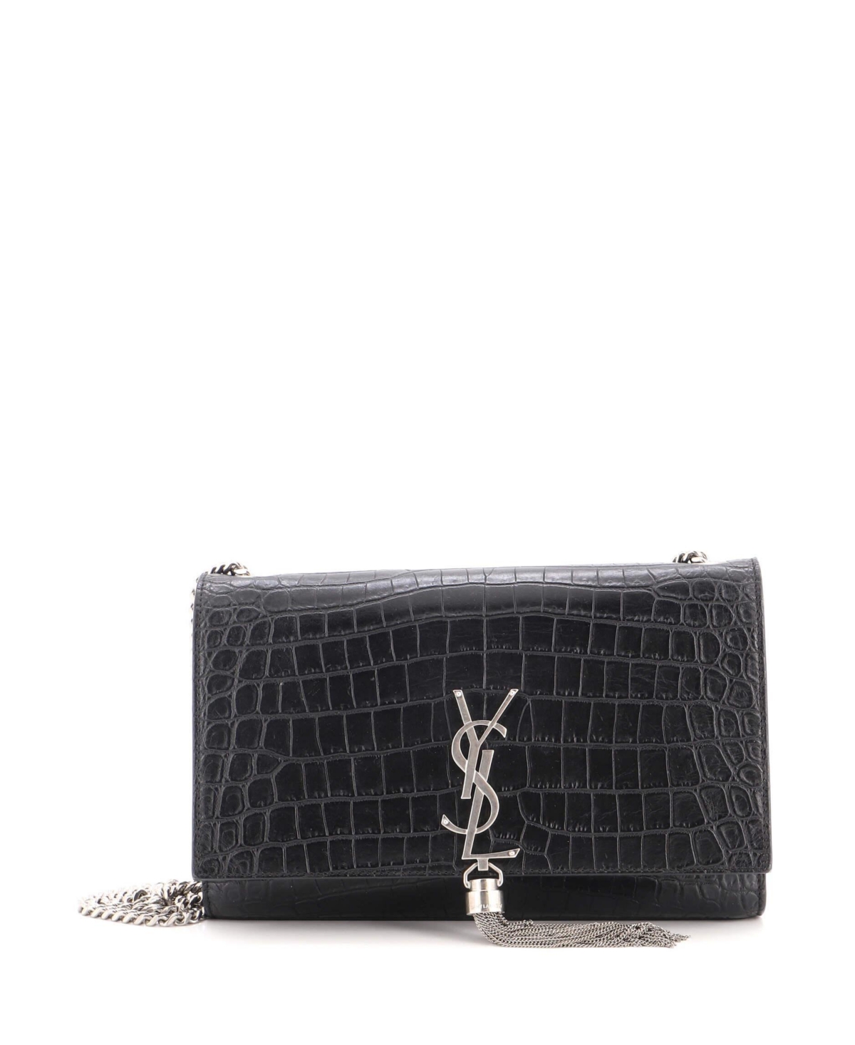Pre-Owned Saint Laurent Medium Classic Monogram Tassel Crossbody Bag Embossed Leather – Black Pre-Owned Saint Laurent Medium Classic Monogram Tassel Crossbody Bag Embossed Leather – Black