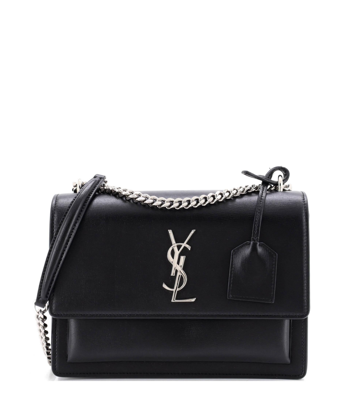 Pre-Owned Saint Laurent Medium Sunset Crossbody Bag Leather – Black