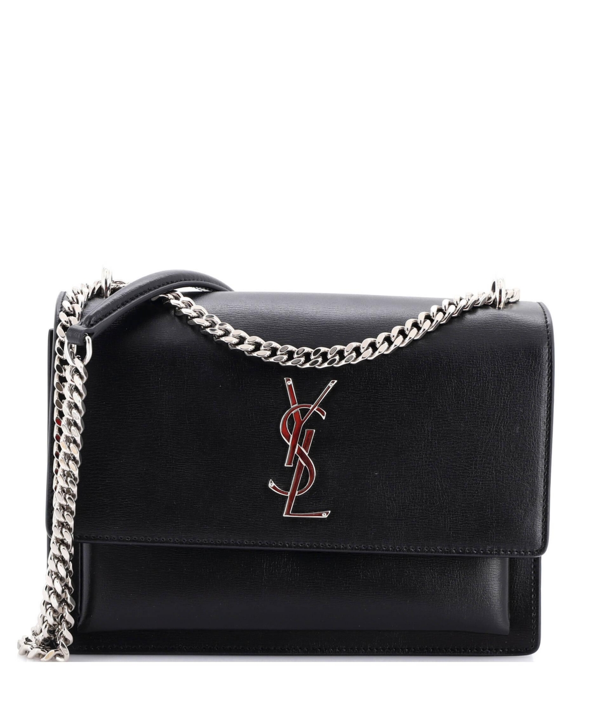 Pre-Owned Saint Laurent Medium Sunset Crossbody Bag Leather – Black Pre-Owned Saint Laurent Medium Sunset Crossbody Bag Leather – Black