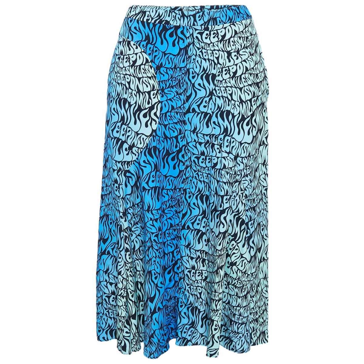 Pre-Owned Stella Mccartney Women’s Blue Printed Crepe De Chine Midi Skirt Pre-Owned Stella Mccartney Women’s Blue Printed Crepe De Chine Midi Skirt