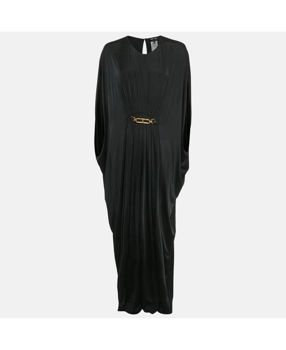 Pre-Owned Tom Ford Women’s Jersey Belted Kaftan Maxi Dress – Black Pre-Owned Tom Ford Women’s Jersey Belted Kaftan Maxi Dress – Black