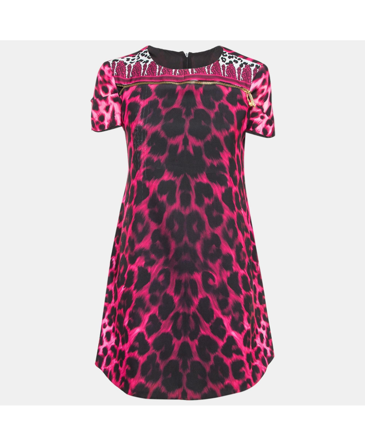 Pre-Owned Versace Women’s Pre-Owned Versus Versace Pink Animal Print Zip Detail Mini Dress Pre-Owned Versace Women’s Pre-Owned Versus Versace Pink Animal Print Zip Detail Mini Dress