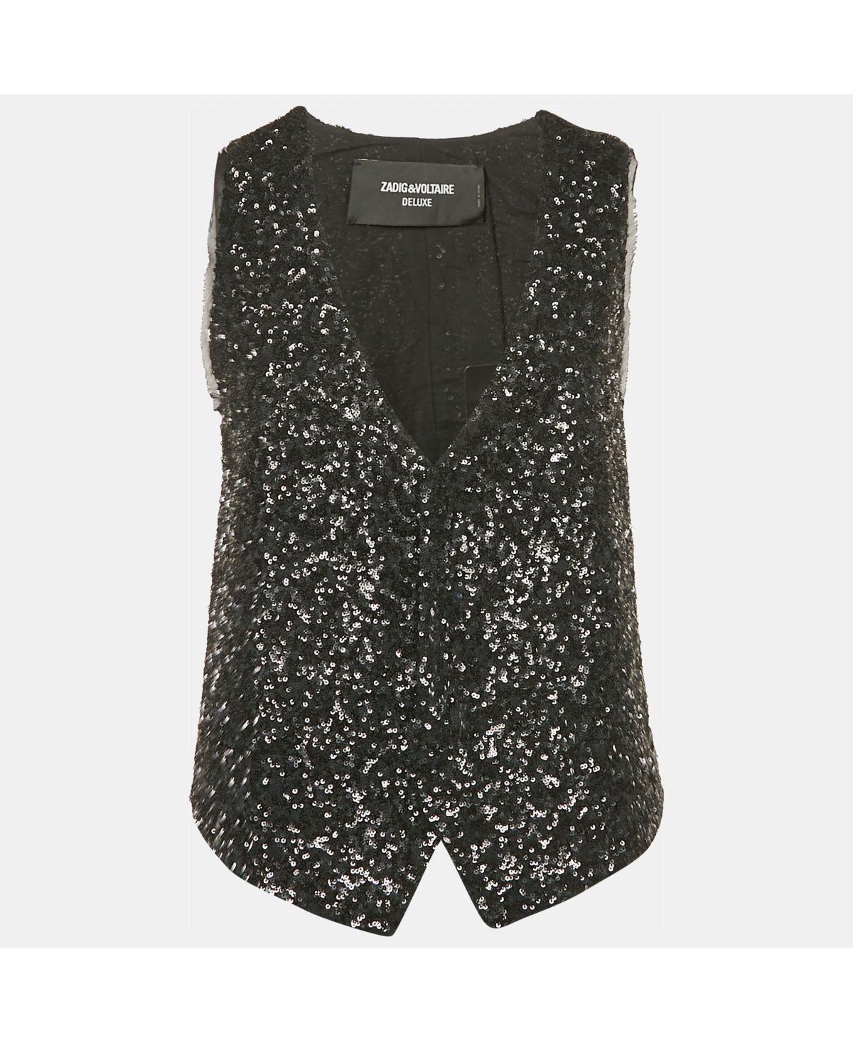 Pre-Owned Zadig & Voltaire Women’s Pre-Owned Zadig and Voltaire Black Sequin Button Front Emilie Coat
