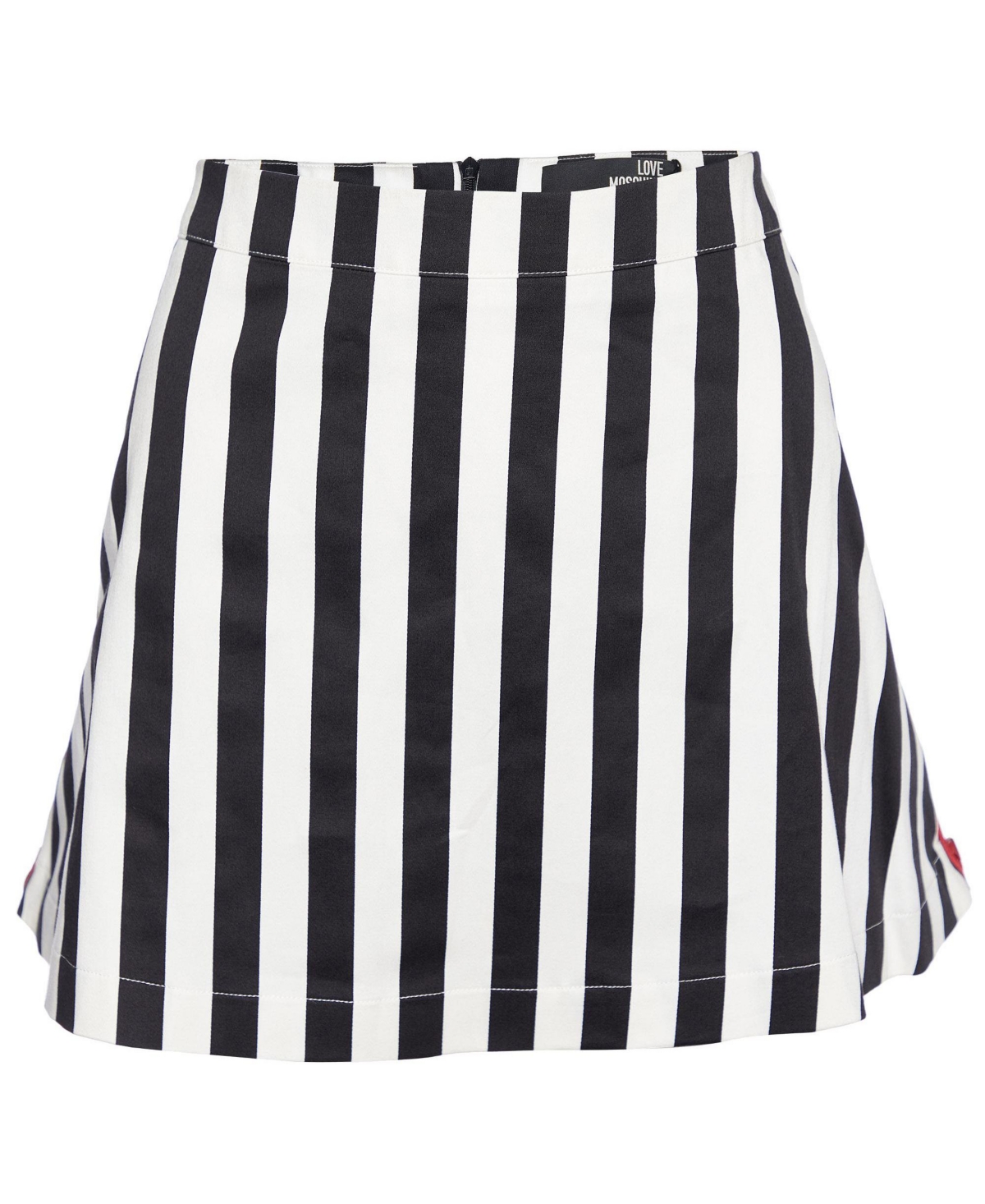 Pre-Owned Love Moschino Women’s Cotton Contrast Zip Detail Mini Skirt