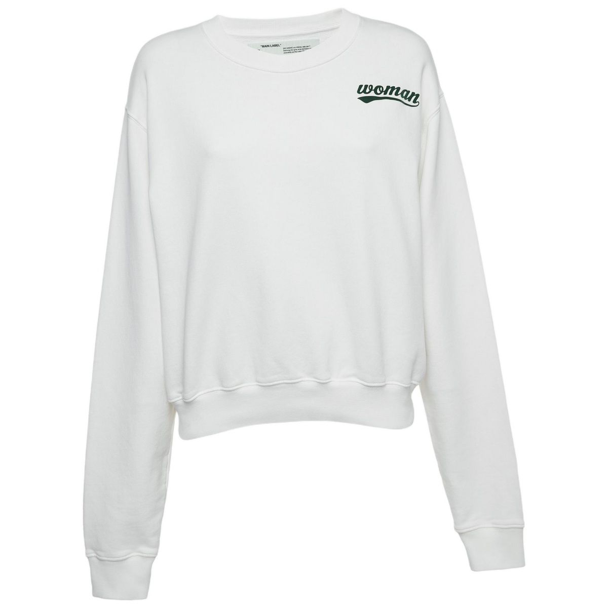 Pre-Owned Off-White Women’s White Logo Embroidered Cotton Hoodie