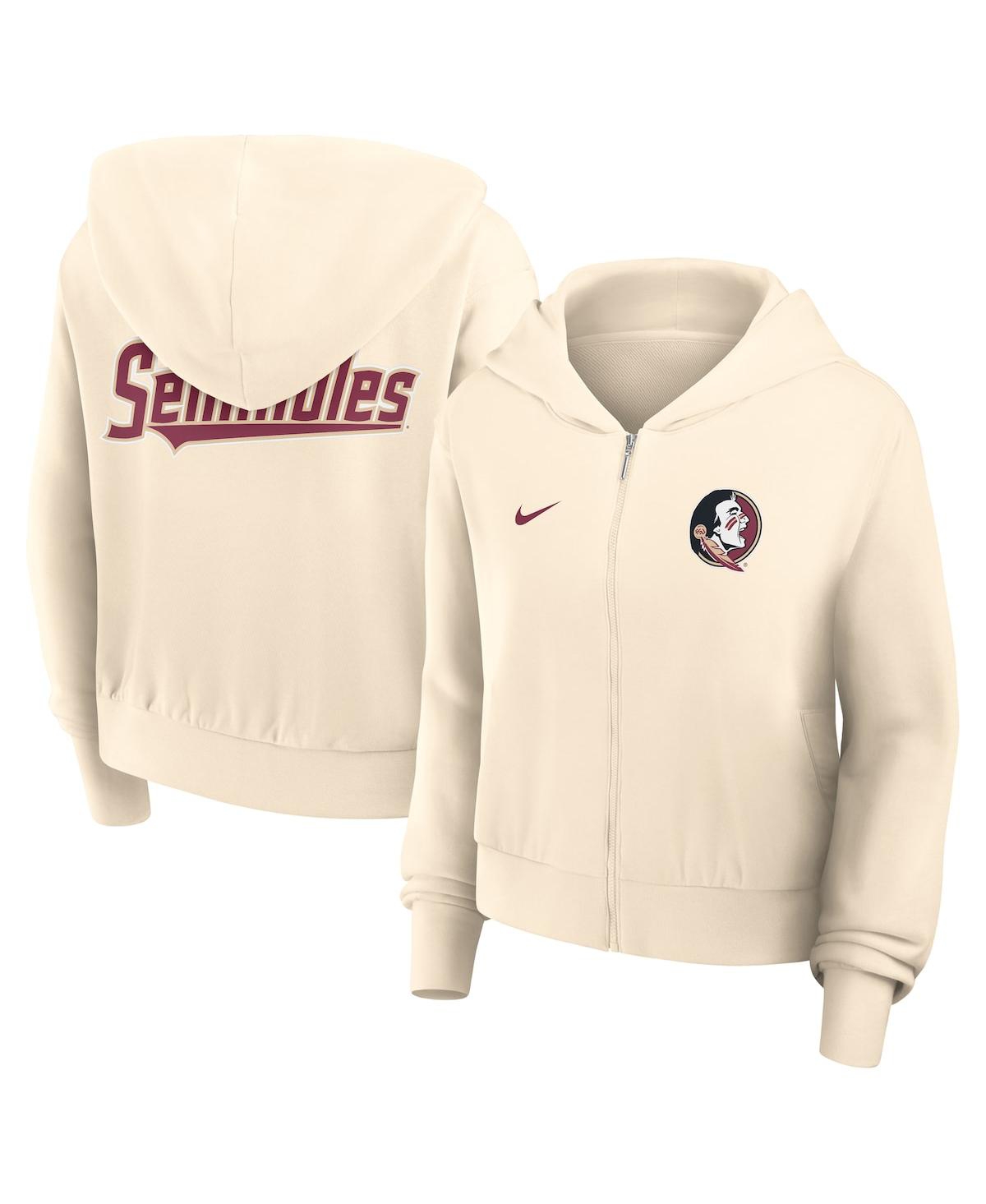 Nike Women’s Cream Florida State Seminoles Cropped Chill Full-Zip Hoodie – Cream Nike Women’s Cream Florida State Seminoles Cropped Chill Full-Zip Hoodie – Cream