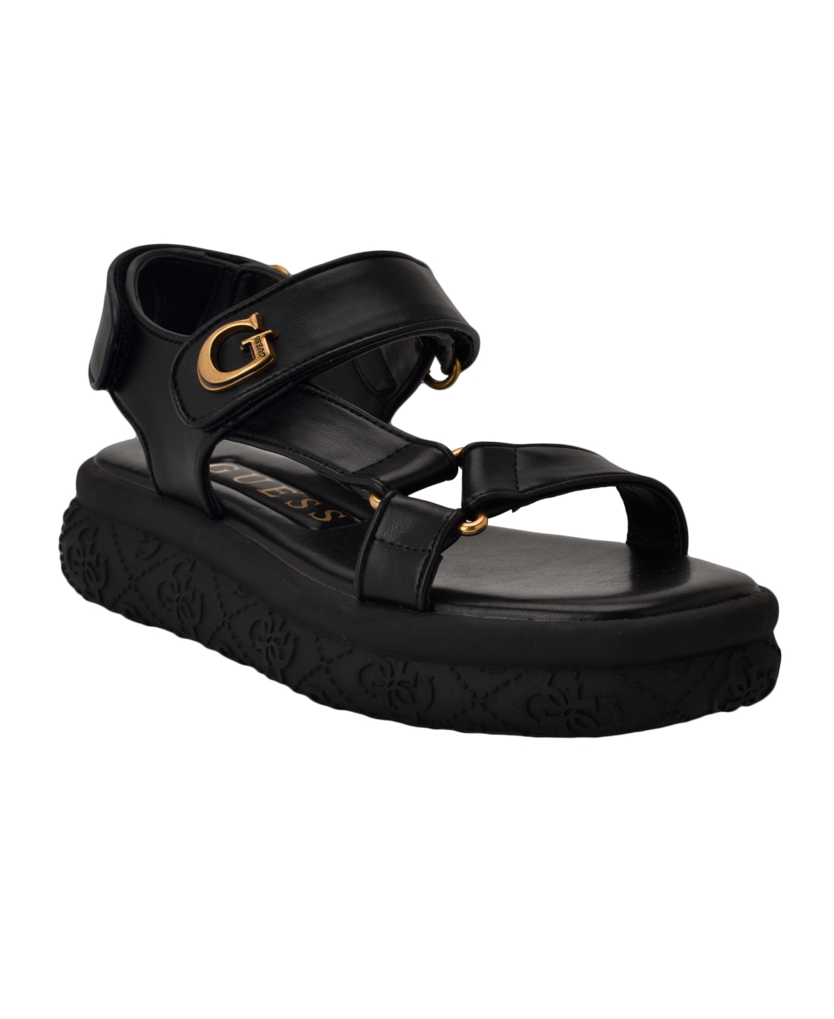 Guess Women’s Lanara Quattro G Sporty Platform Footbed Sandals – Black Guess Women’s Lanara Quattro G Sporty Platform Footbed Sandals – Black