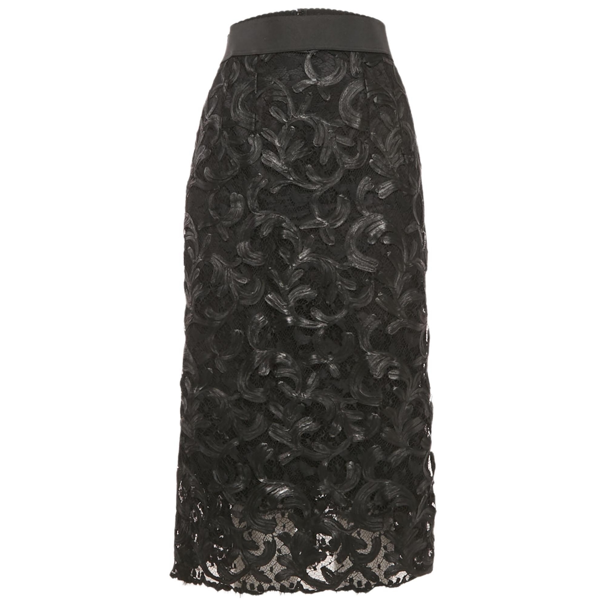 Pre-Owned Dolce & Gabbana Women’s Black Lace Midi Skirt Pre-Owned Dolce & Gabbana Women’s Black Lace Midi Skirt