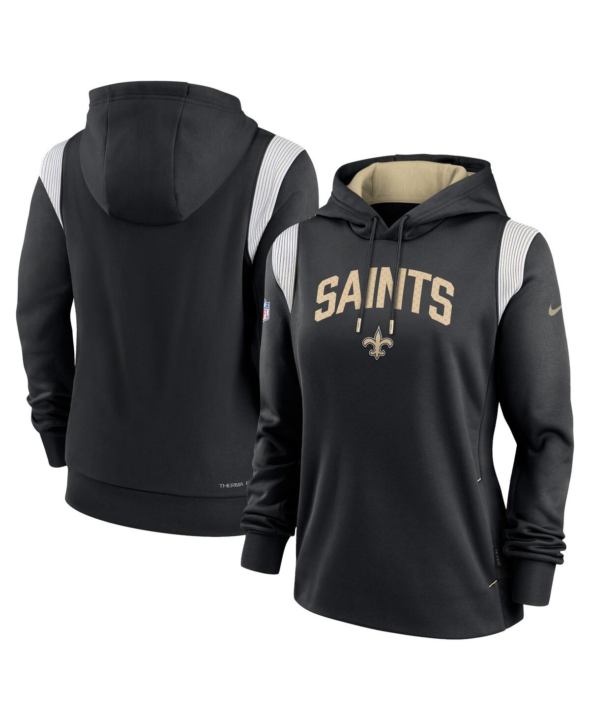 Women’s Nike Black New Orleans Saints Sideline Stack Performance Pullover Hoodie – Black Women’s Nike Black New Orleans Saints Sideline Stack Performance Pullover Hoodie – Black