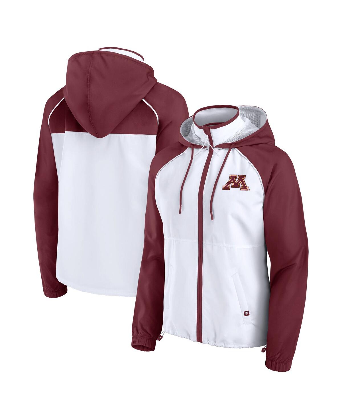 Fanatics Women’s White Minnesota Golden Gophers Full-Zip Anorak Hoodie Jacket – White Fanatics Women’s White Minnesota Golden Gophers Full-Zip Anorak Hoodie Jacket – White