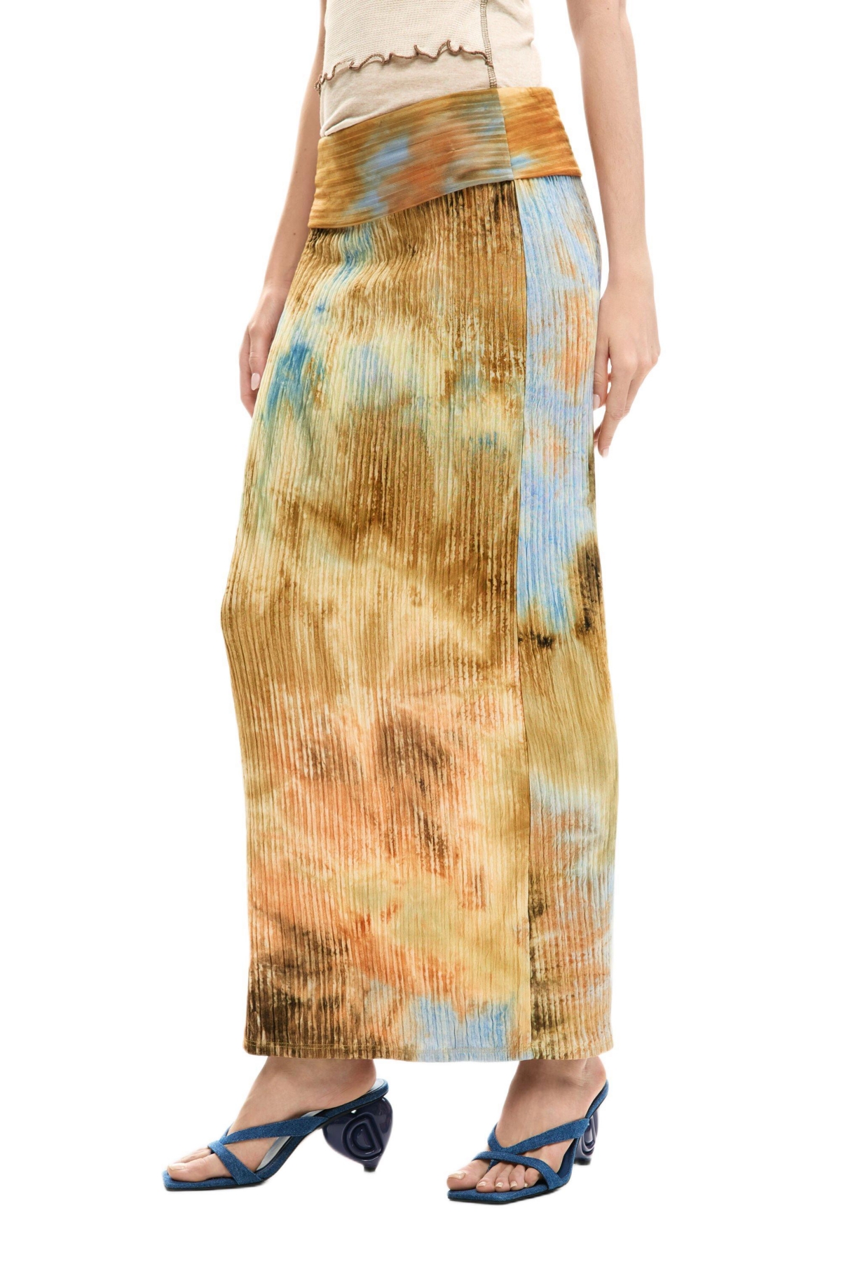 Desigual Women’s Long Skirt Texture – Off white Desigual Women’s Long Skirt Texture – Off white
