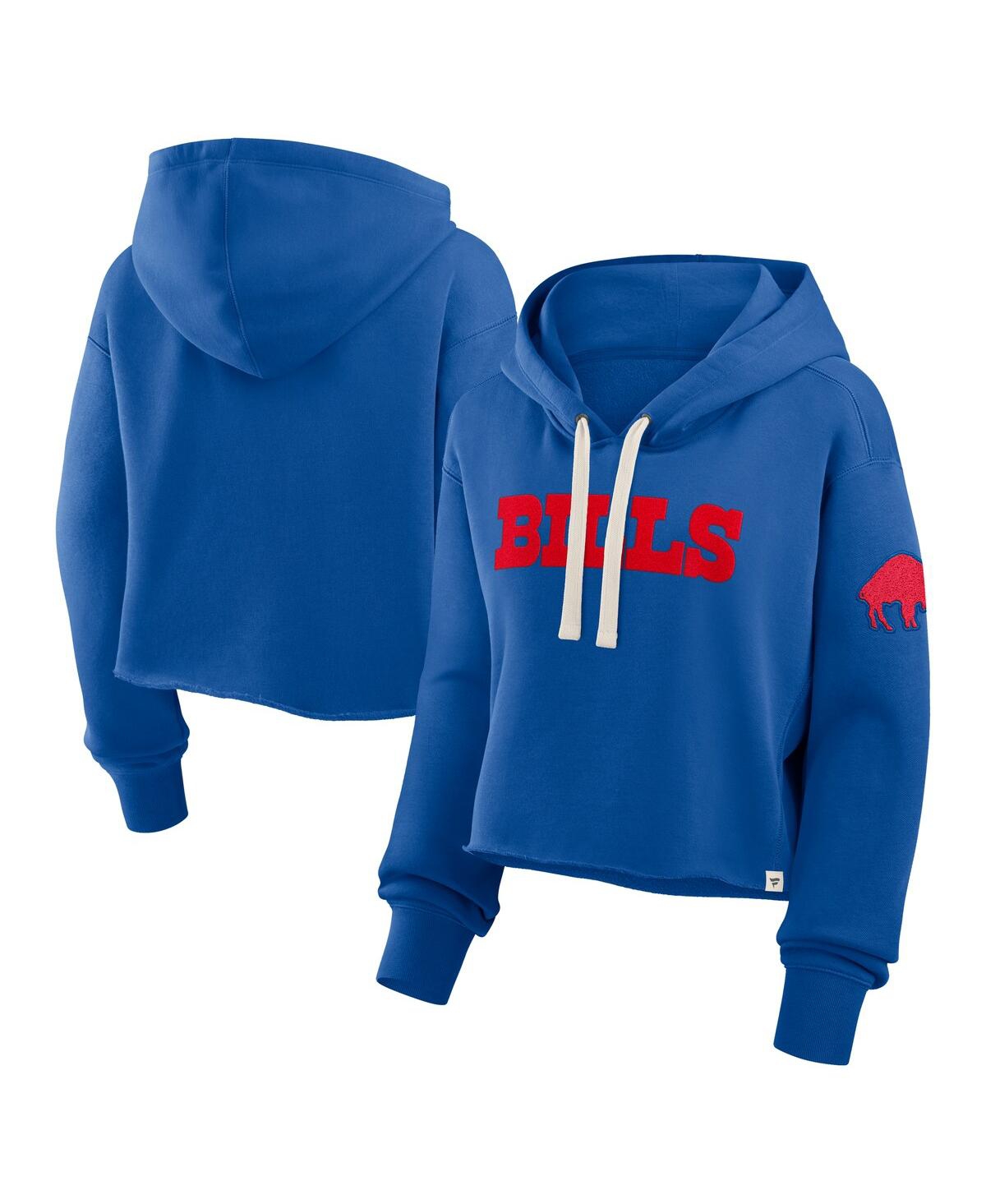 Fanatics Women’s Royal Buffalo Bills Oversized Hometown Heritage Cropped Hoodie – Royal