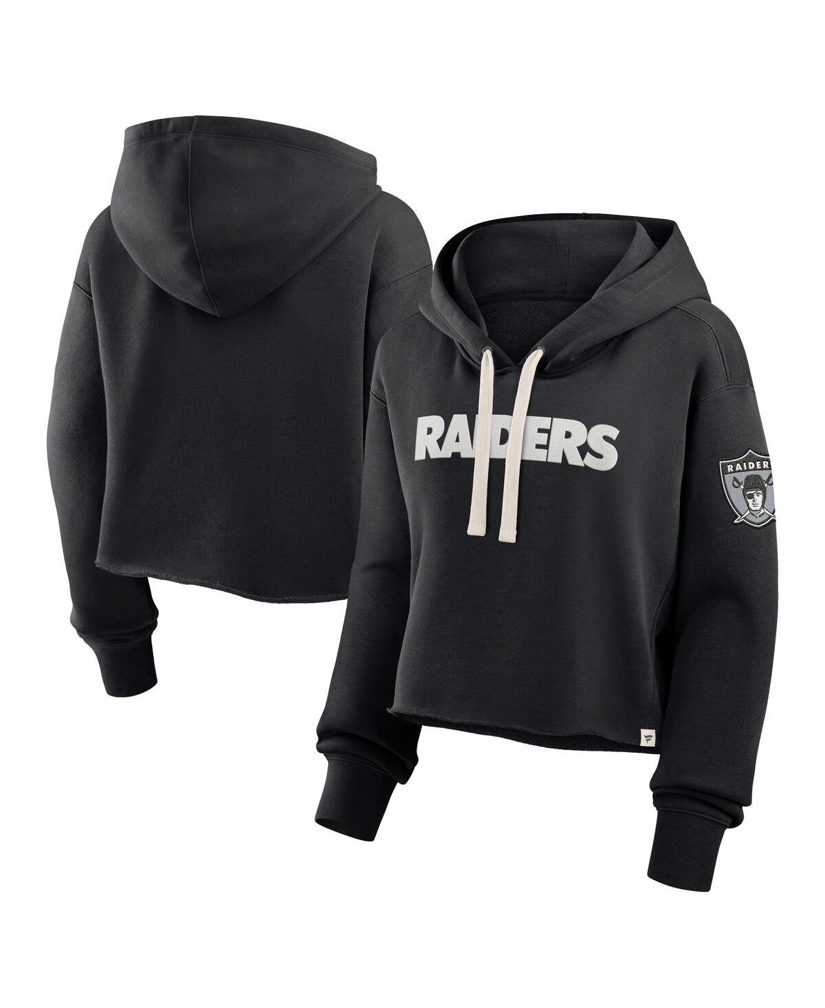 Fanatics Women’s Black Las Vegas Raiders Oversized Hometown Heritage Cropped Hoodie – Black Fanatics Women’s Black Las Vegas Raiders Oversized Hometown Heritage Cropped Hoodie – Black