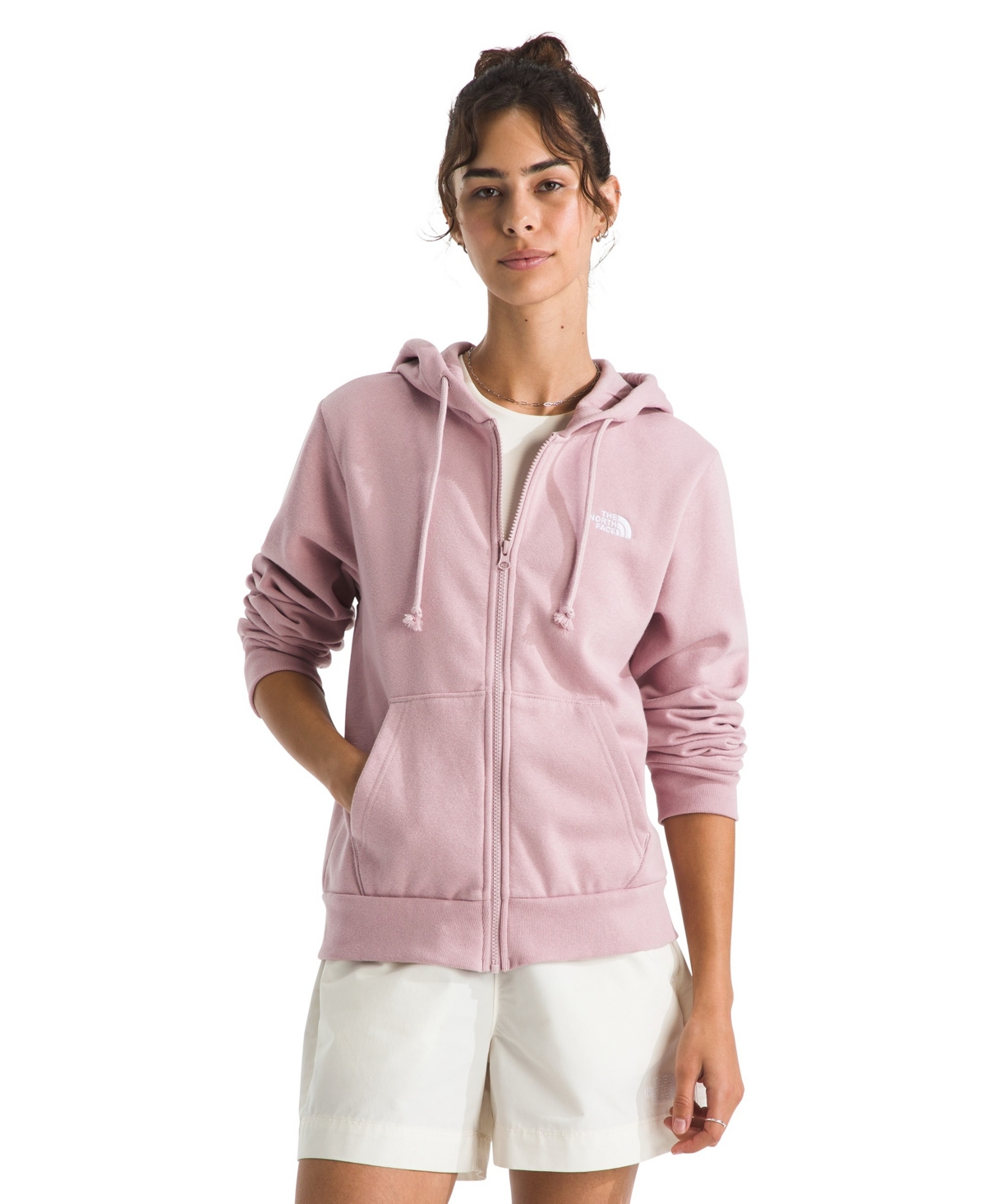 The North Face Women’s Evolution Simple Dome Full-Zip Hoodie – Metal Pink The North Face Women’s Evolution Simple Dome Full-Zip Hoodie – Metal Pink
