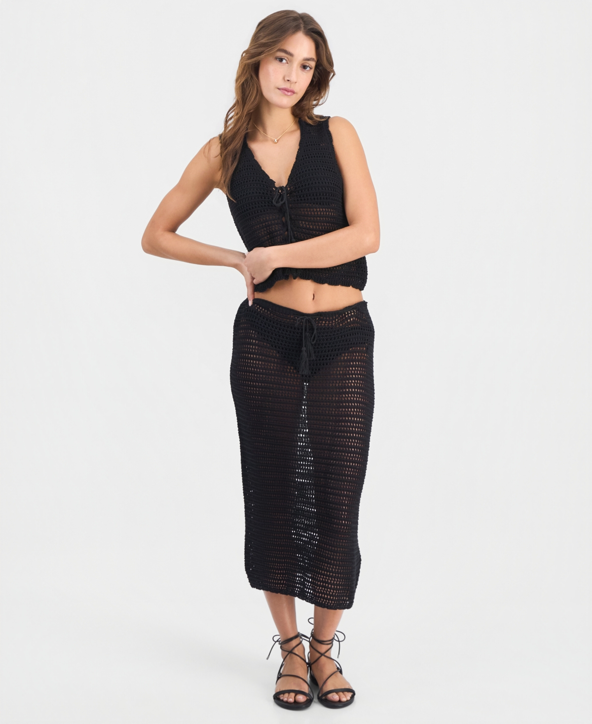 Miken Women’s Swim Cover-Up Midi Skirt, Exclusive To Macys – Black Miken Women’s Swim Cover-Up Midi Skirt, Exclusive To Macys – Black