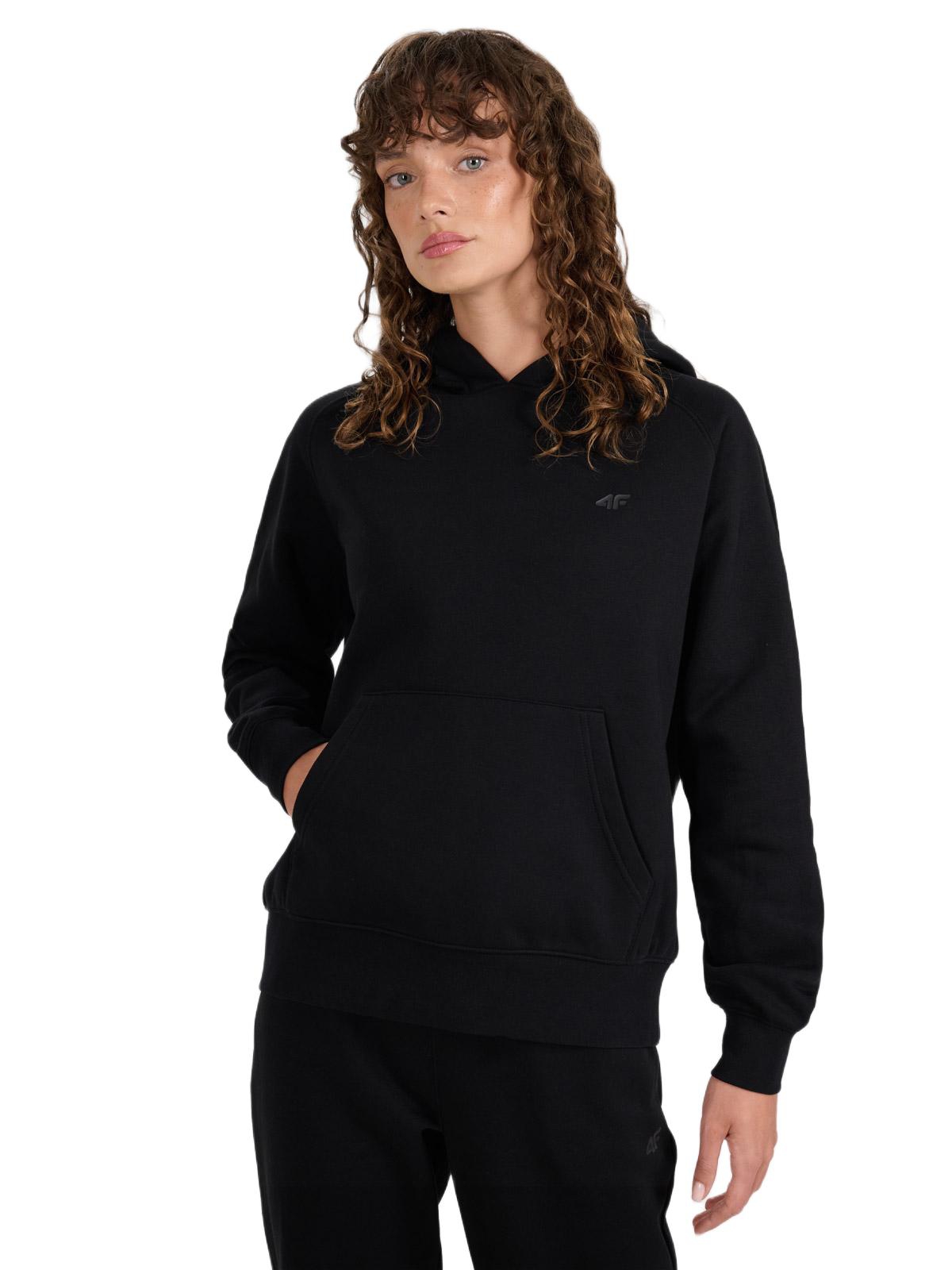 4F Women’s Pullover Hoodie – Deep black