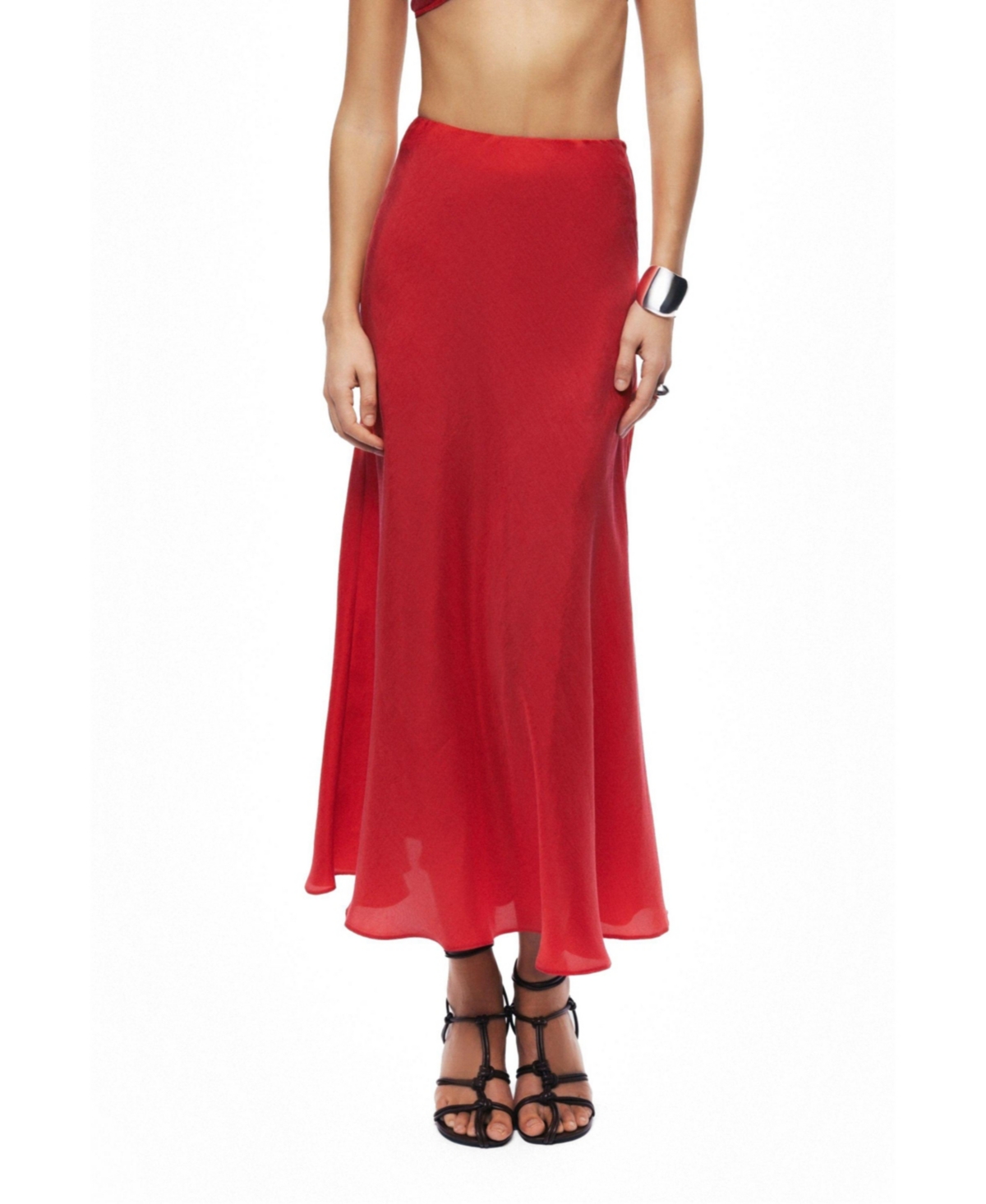 Nocturne Women’s Pleated Midi Skirt – Red Nocturne Women’s Pleated Midi Skirt – Red