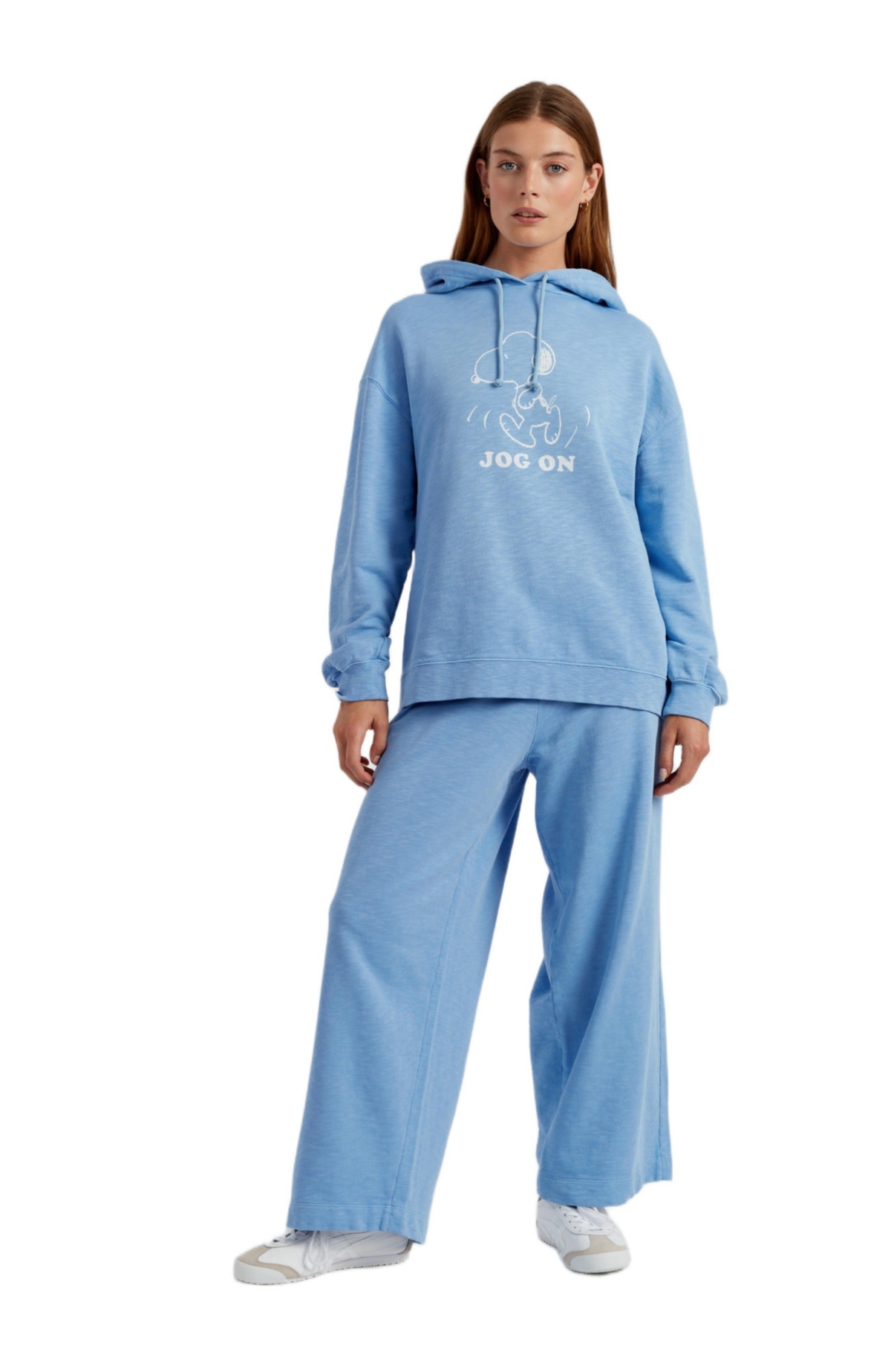 Chinti & Parker Women’s Snoopy Jog on Hoodie – Sky blue