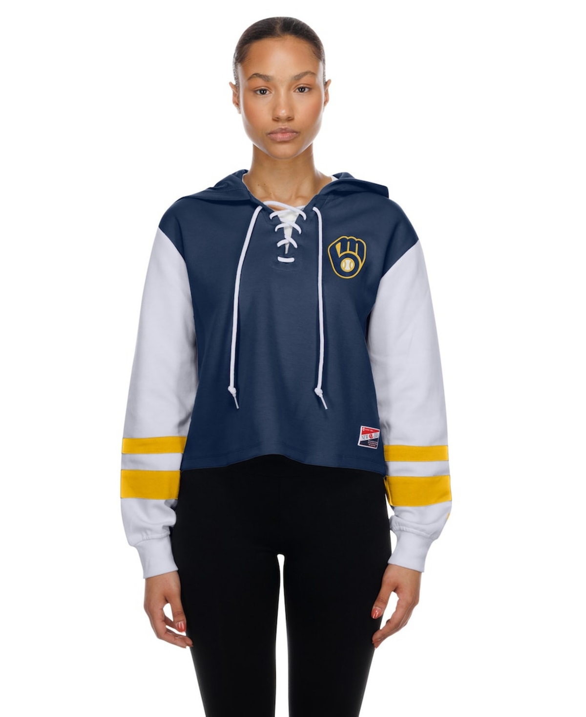 New Era Women’s Navy Milwaukee Brewers Boxy Lace-Up Hoodie – Navy New Era Women’s Navy Milwaukee Brewers Boxy Lace-Up Hoodie – Navy