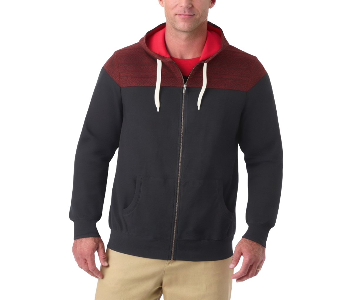 KingSize Big & Tall French Terry Snow Lodge Hoodie – Black KingSize Big & Tall French Terry Snow Lodge Hoodie – Black
