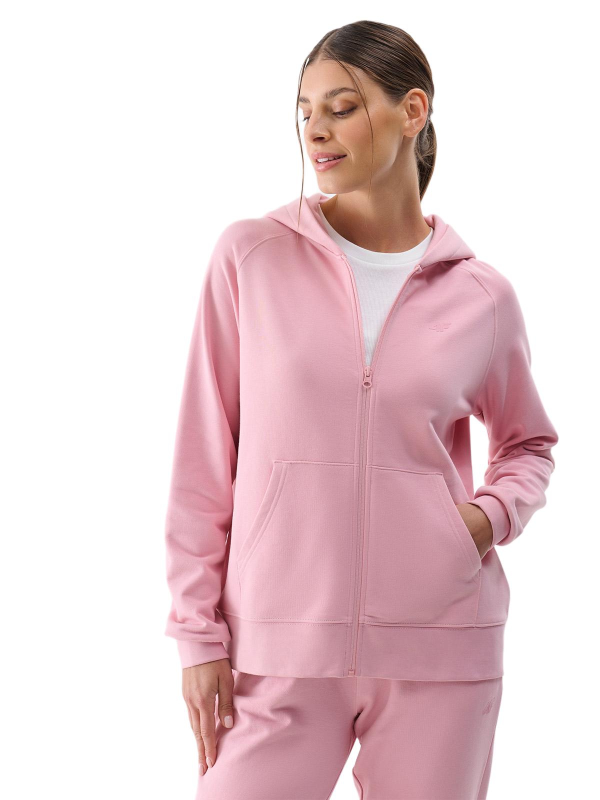 4F Women’s zip-up hoodie – Pink 4F Women’s zip-up hoodie – Pink