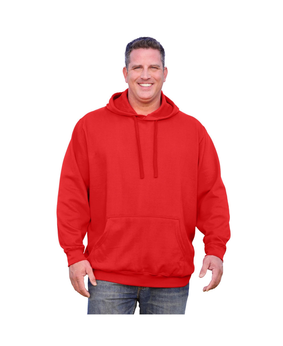 KingSize Big & Tall Fleece Pullover Hoodie – Red apple