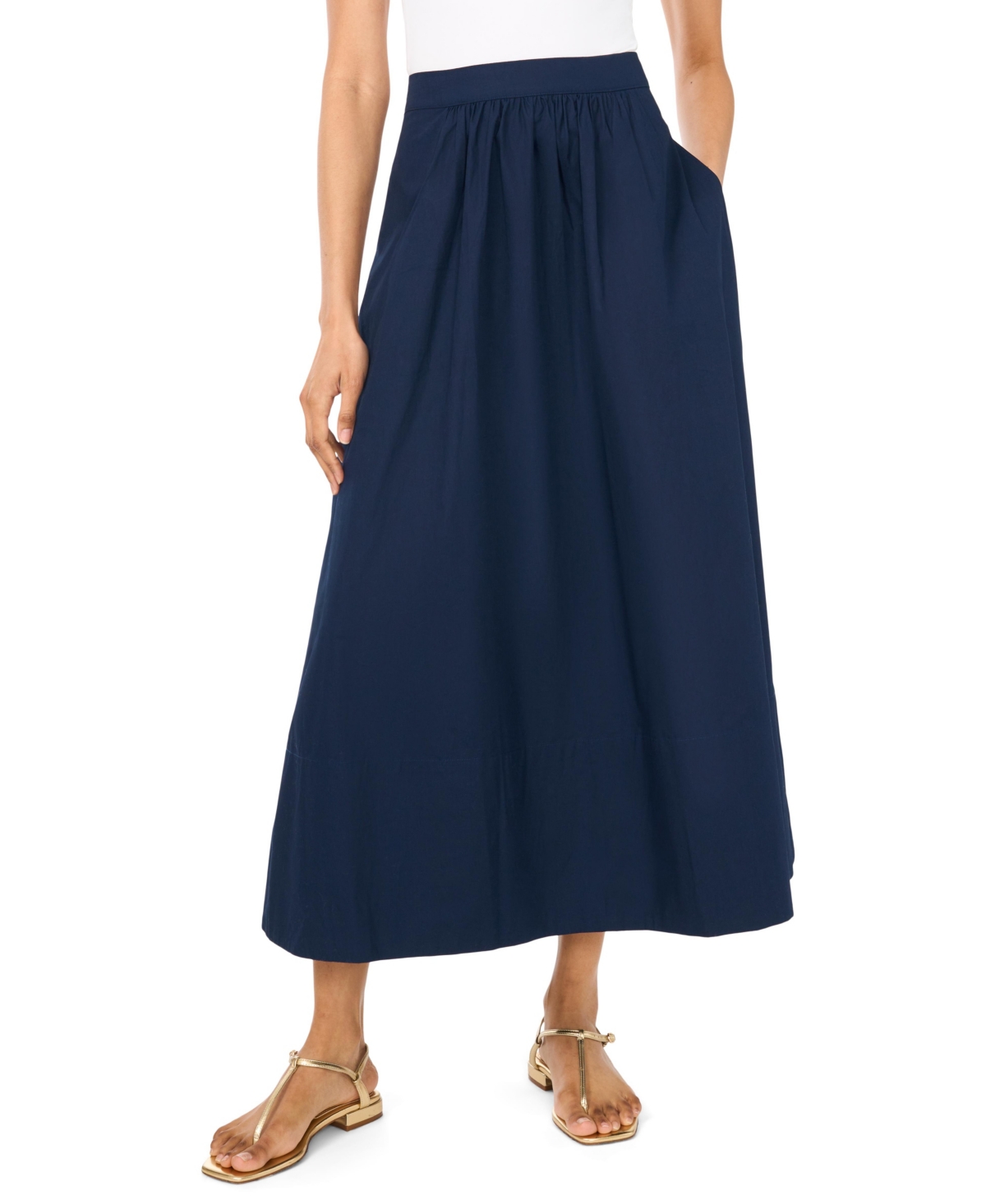 Vince Camuto Women’s Zipper Long Maxi Skirt – Classic Navy Vince Camuto Women’s Zipper Long Maxi Skirt – Classic Navy