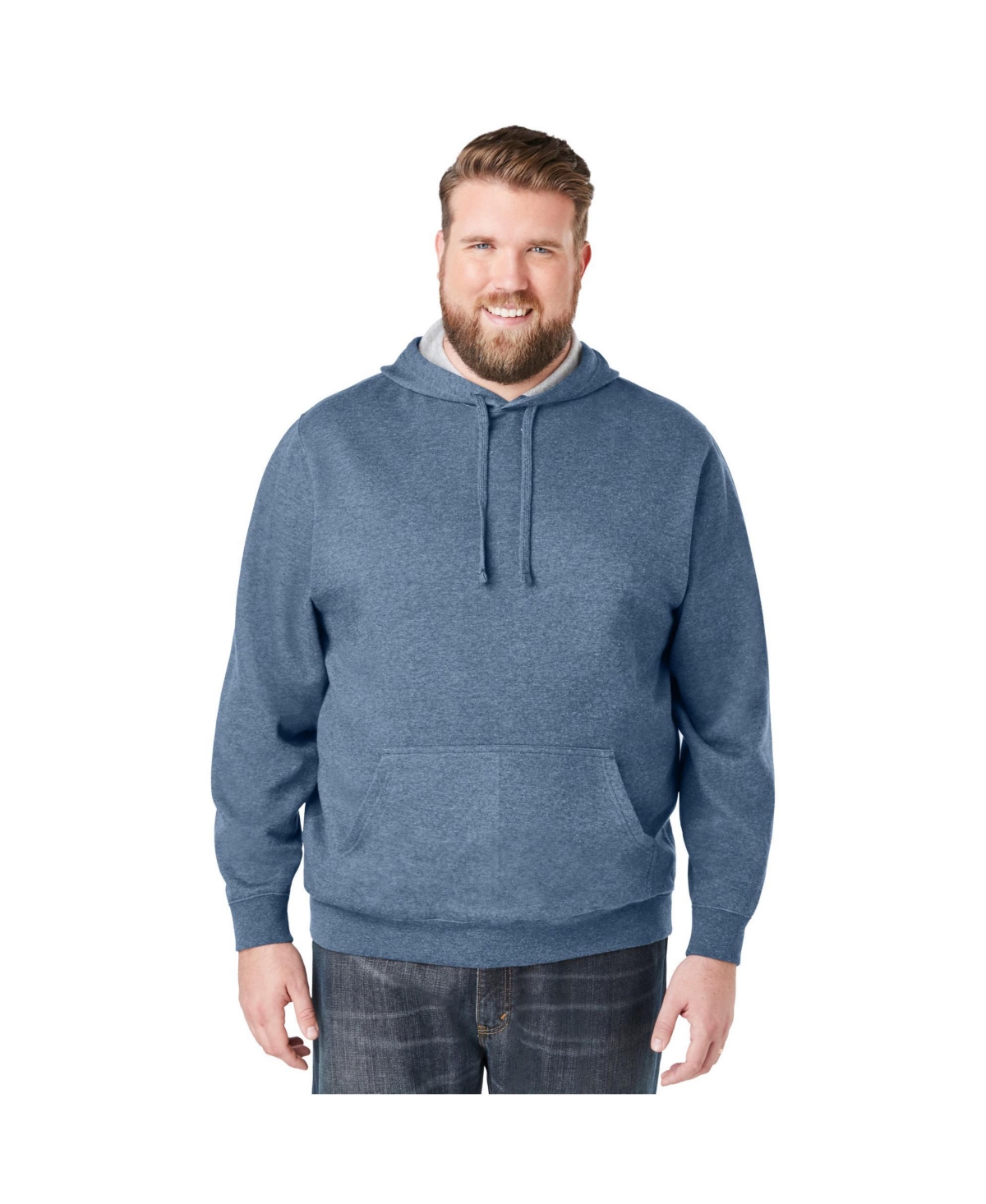 KingSize Big & Tall Fleece Pullover Hoodie – Heather slate blue KingSize Big & Tall Fleece Pullover Hoodie – Heather slate blue