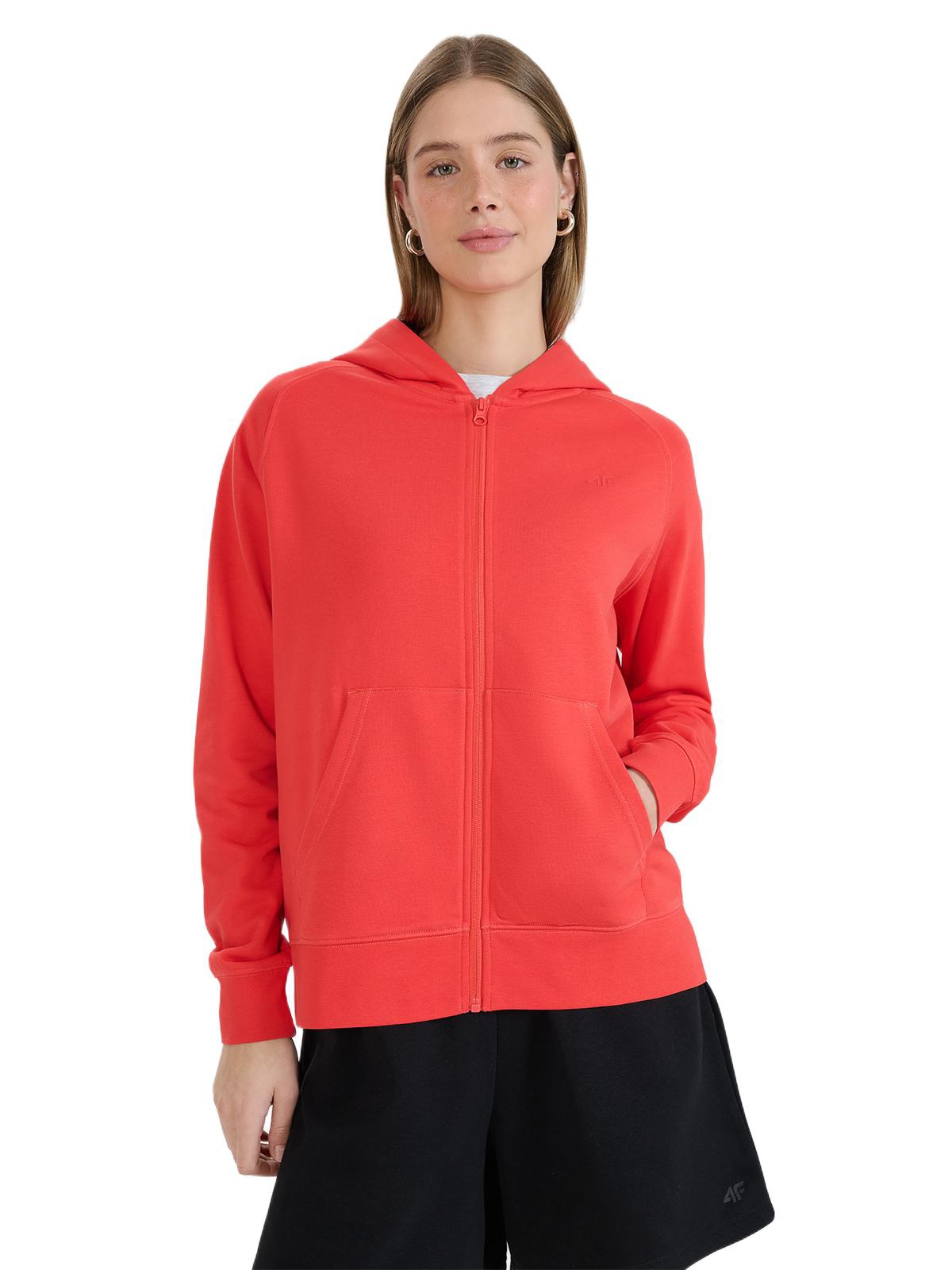 4F Women’s zip-up hoodie – Red