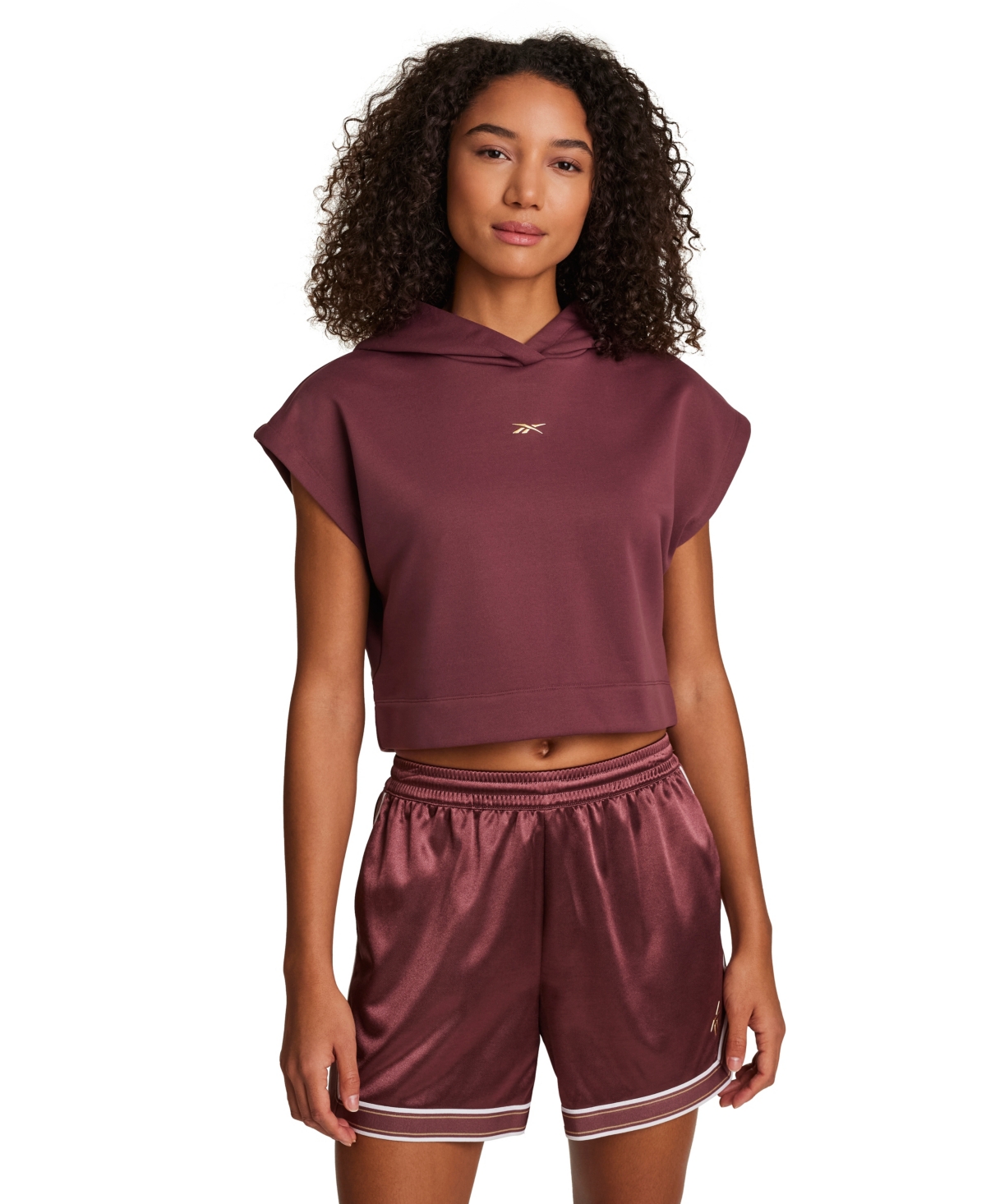 Reebok Women’s Basketball Stitch Pull-On Hoodie – Blackberry