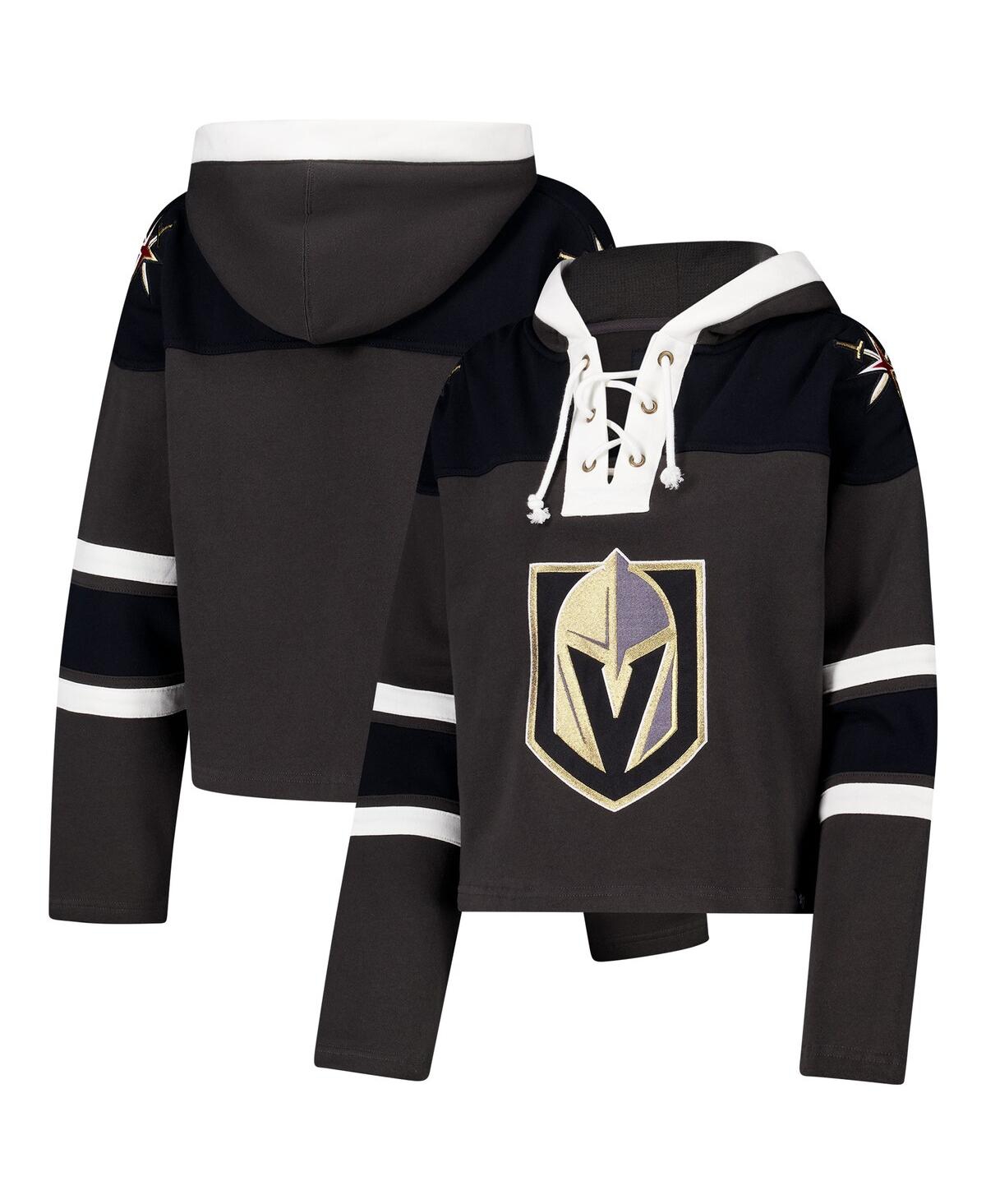’47 Brand Women’s Charcoal Vegas Golden Knights Cropped Superior Lacer Pullover Hoodie – Charcoal ’47 Brand Women’s Charcoal Vegas Golden Knights Cropped Superior Lacer Pullover Hoodie – Charcoal