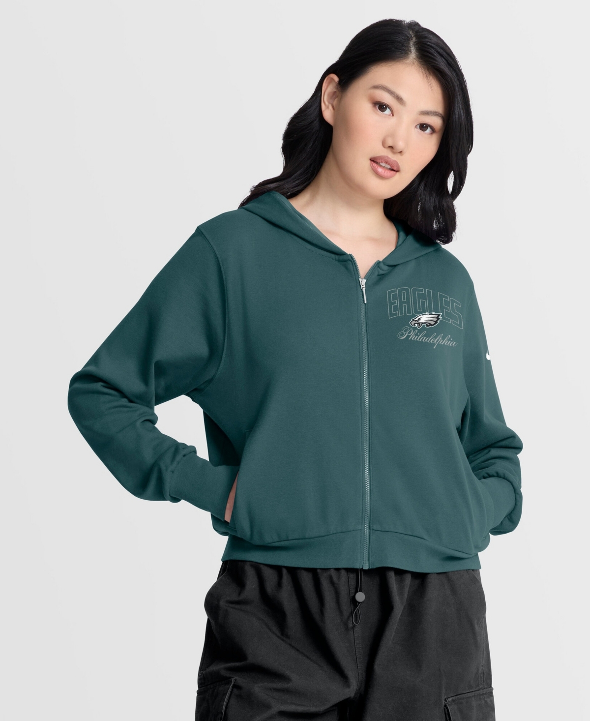 Nike Women’s Midnight Green Philadelphia Eagles Primetime Full-Zip Hoodie – Green Nike Women’s Midnight Green Philadelphia Eagles Primetime Full-Zip Hoodie – Green