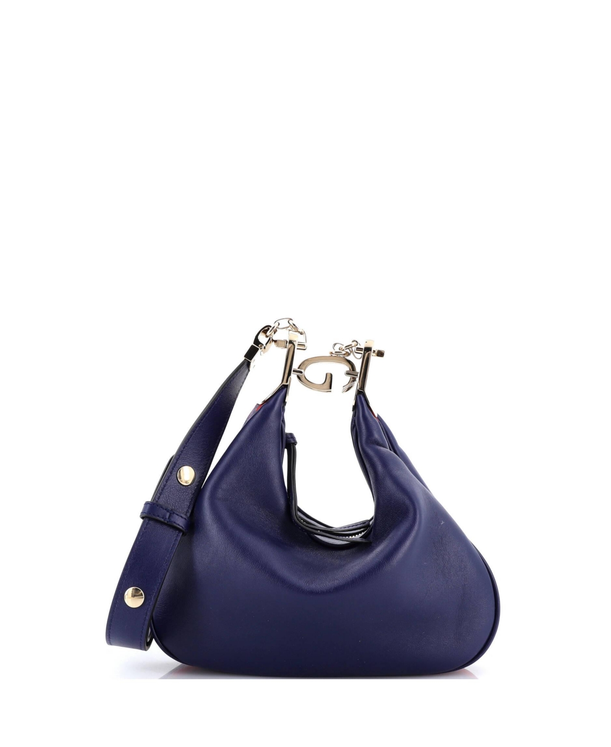 Pre-Owned Gucci Small Attache Shoulder Bag Leather – Blue