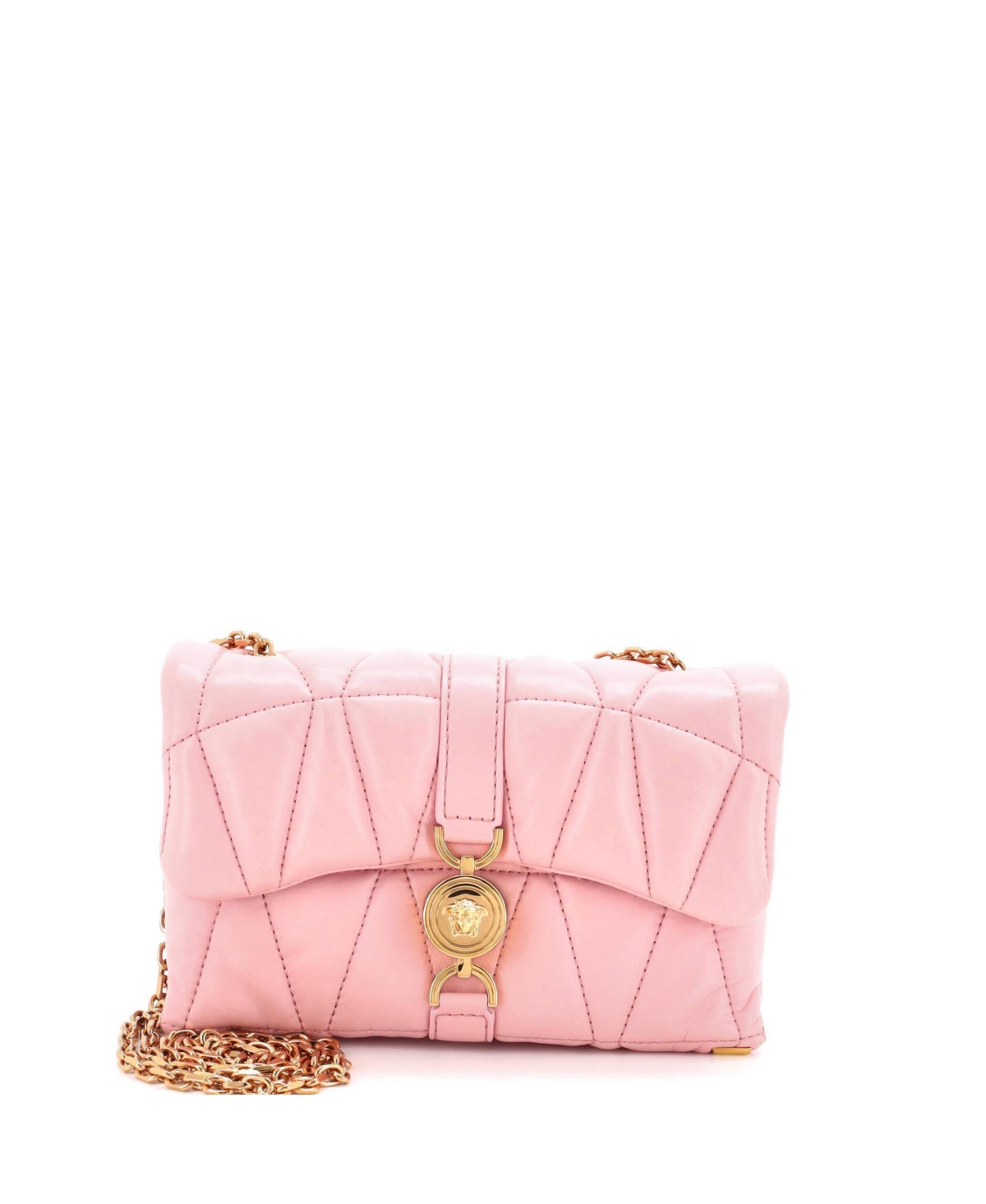 Pre-Owned Versace Mini Kleio Shoulder Bag Quilted Leather – Pink Pre-Owned Versace Mini Kleio Shoulder Bag Quilted Leather – Pink