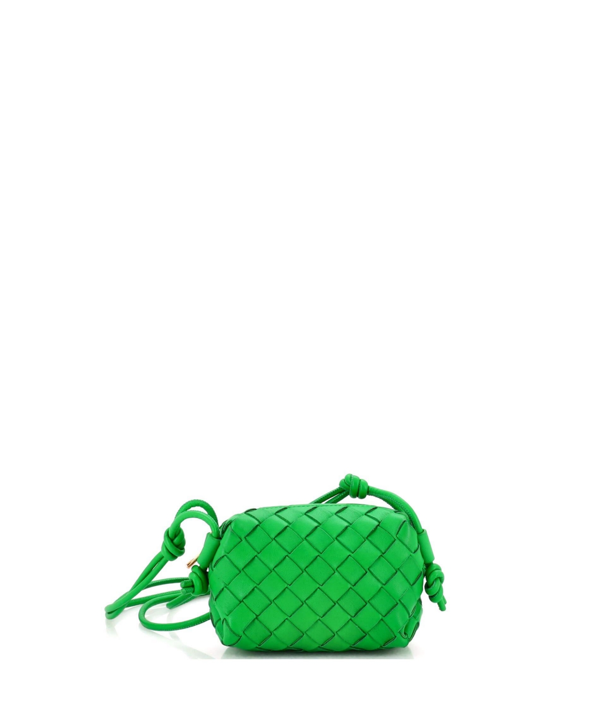Pre-Owned Bottega Veneta Candy Loop Crossbody Bag Intrecciato Nappa – Green Pre-Owned Bottega Veneta Candy Loop Crossbody Bag Intrecciato Nappa – Green