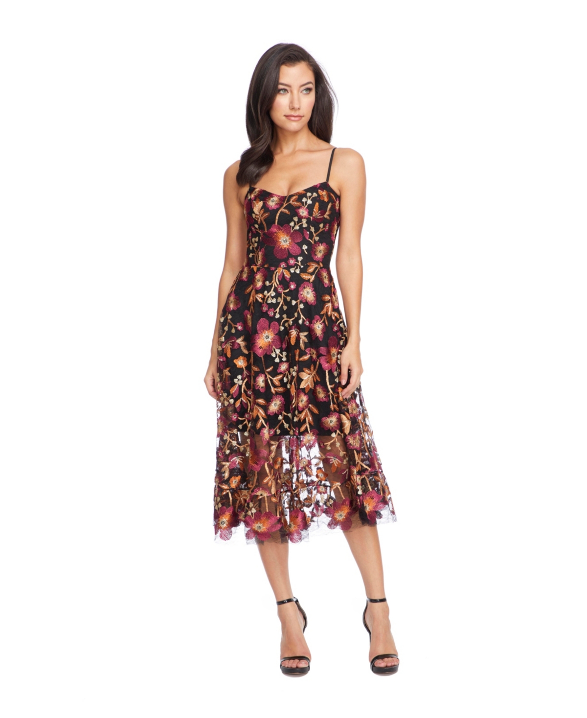 Dress the Population Uma Women’s Sleeveless Fit & Flare Dress – Maroon/Black Dress the Population Uma Women’s Sleeveless Fit & Flare Dress – Maroon/Black