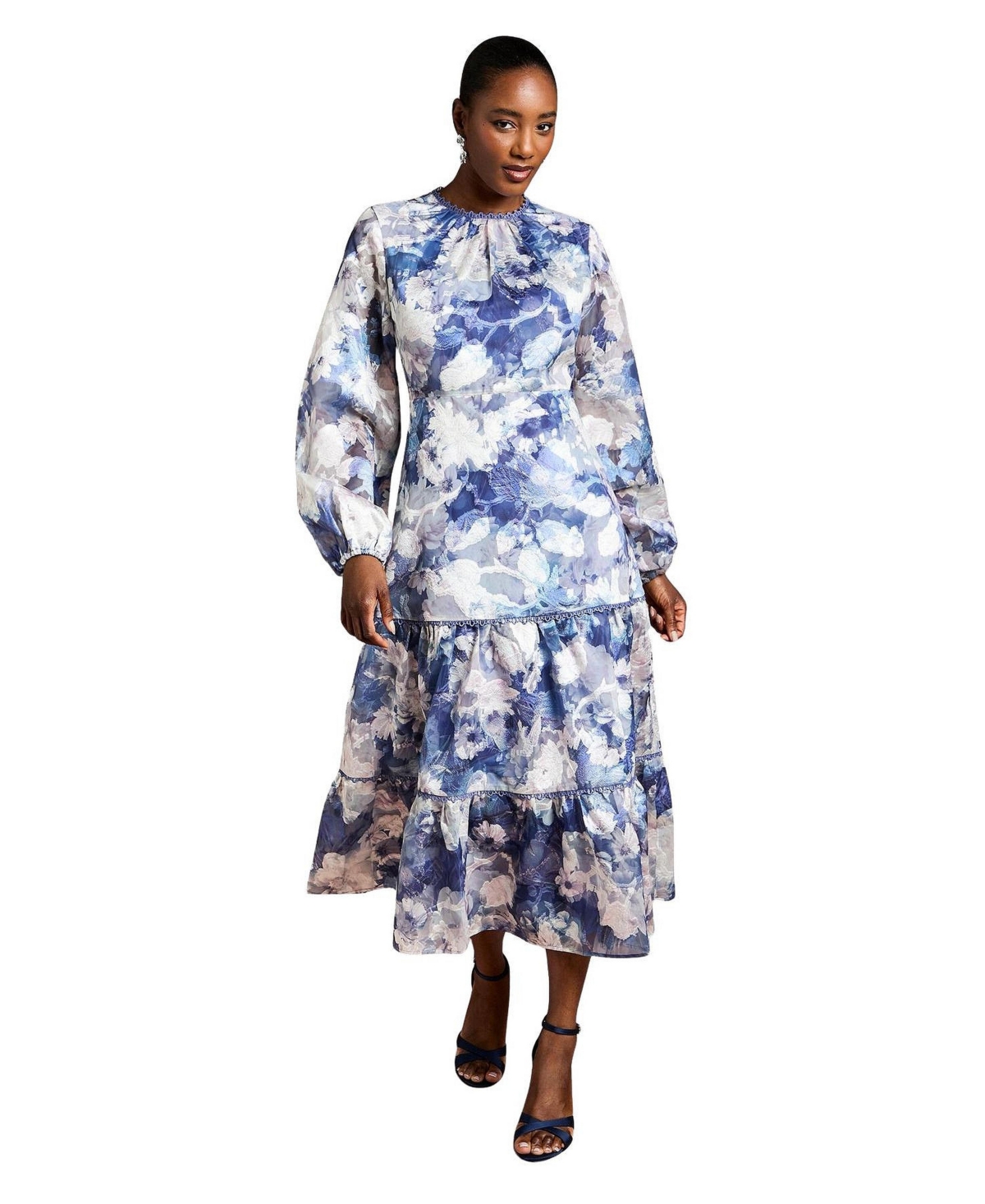 Coast Women’s Printed Volume Fit And Flare Dress – Navy Coast Women’s Printed Volume Fit And Flare Dress – Navy