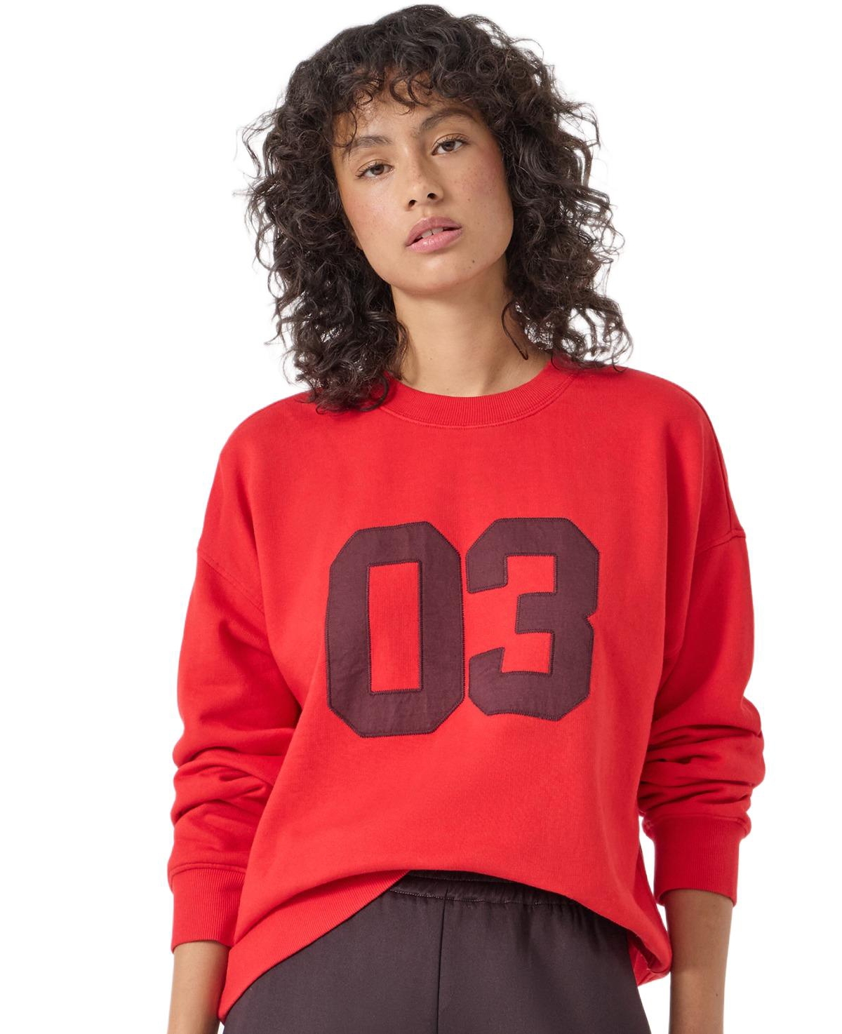 Hush Women’s Collegiate 03 Graphic Sweatshirt – Bright red Hush Women’s Collegiate 03 Graphic Sweatshirt – Bright red
