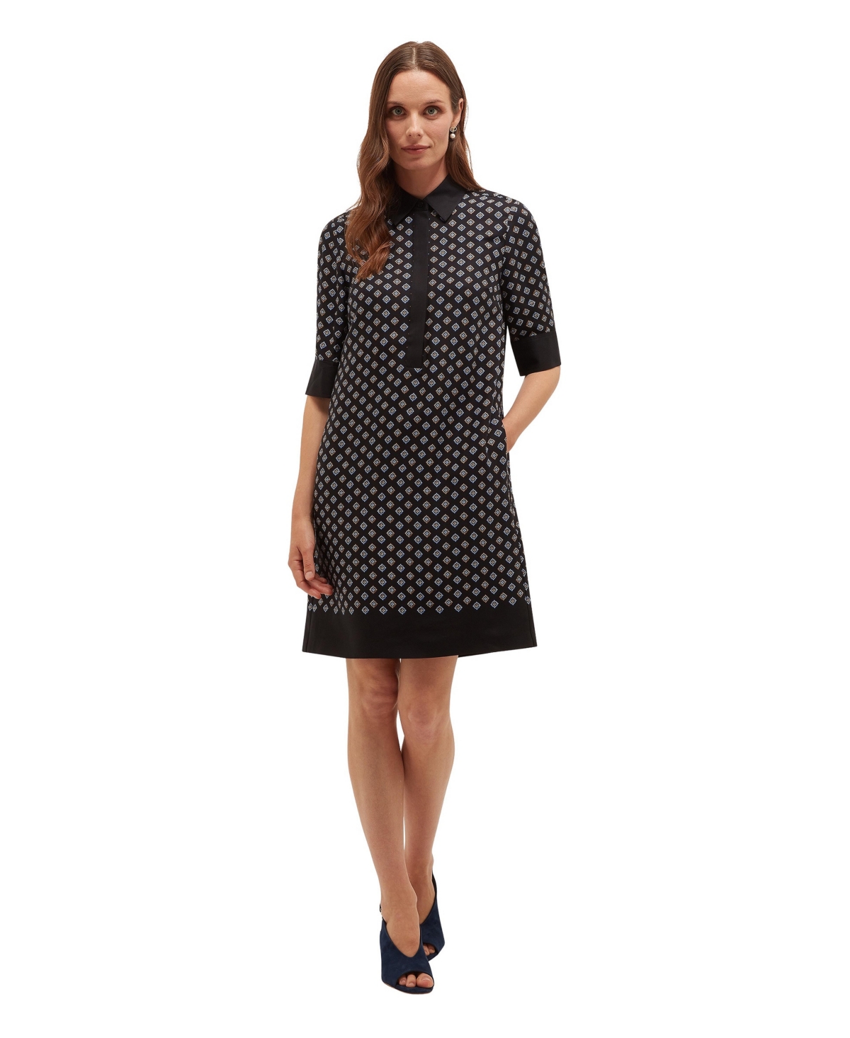 Hobbs London Women’s Lucinda Knitted Dress – Navymulti