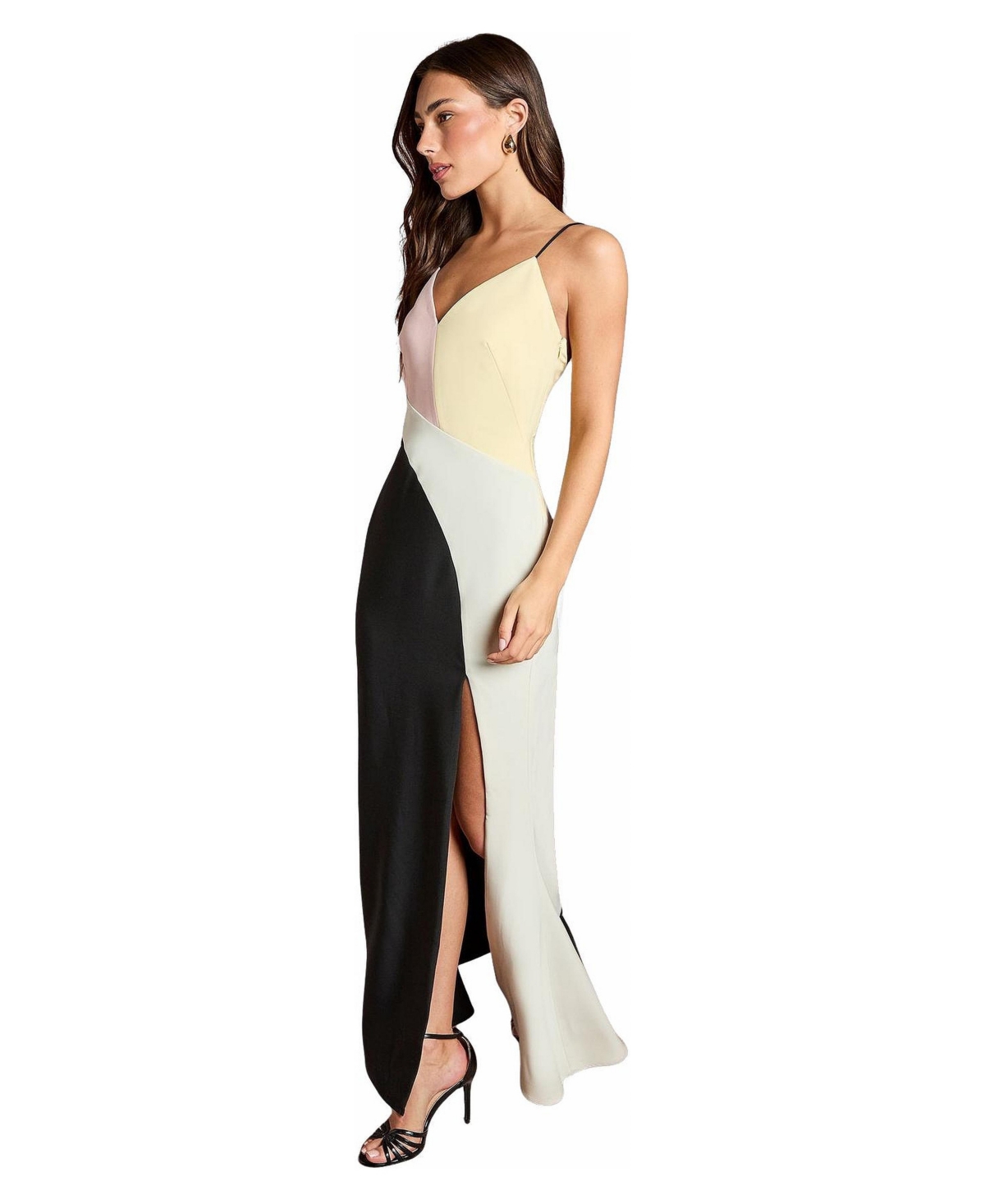 Coast Women’s Colorblock Maxi V-Neck Dress – Multi